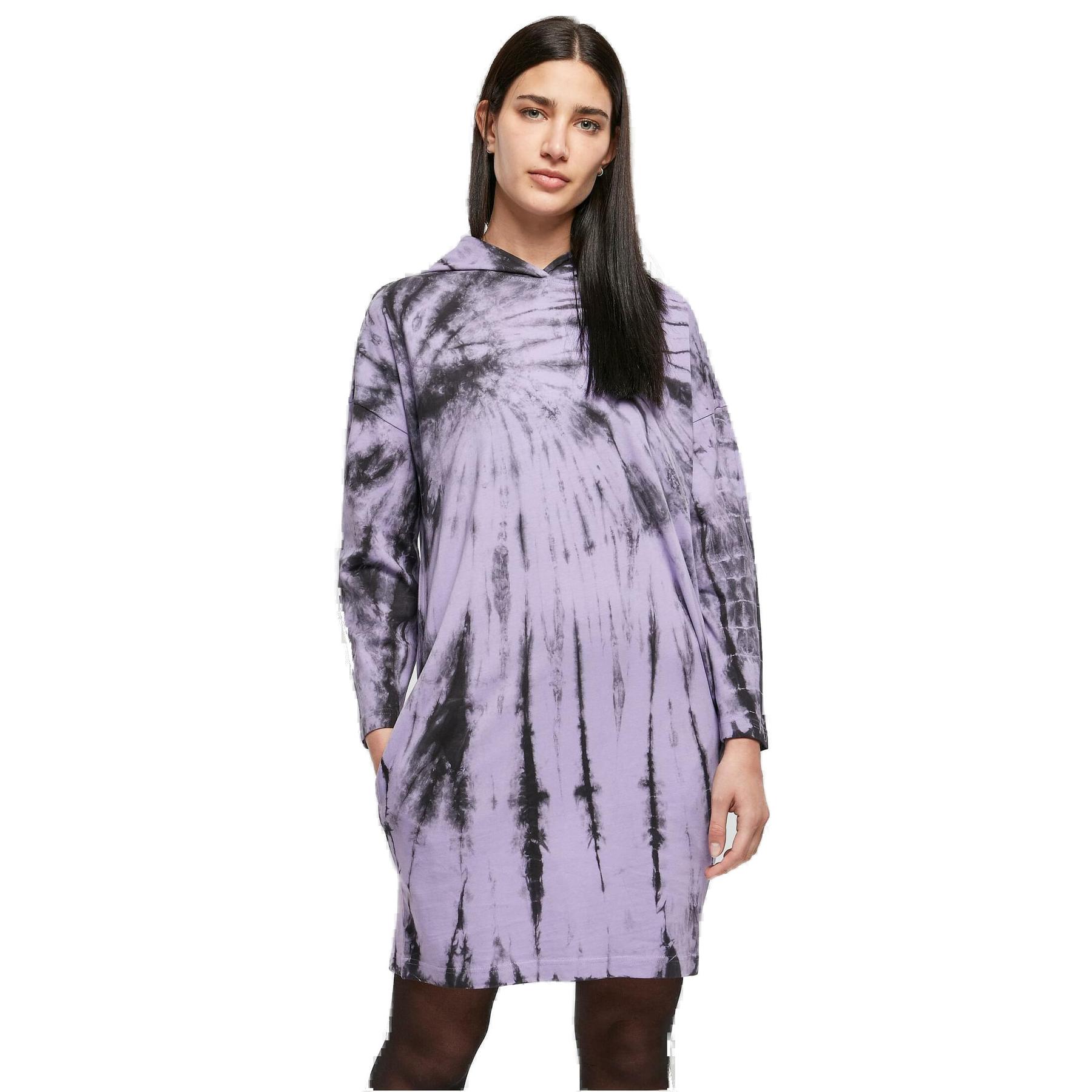 4065812052179 - Damen Kapuzenkleid Oversized tie dye