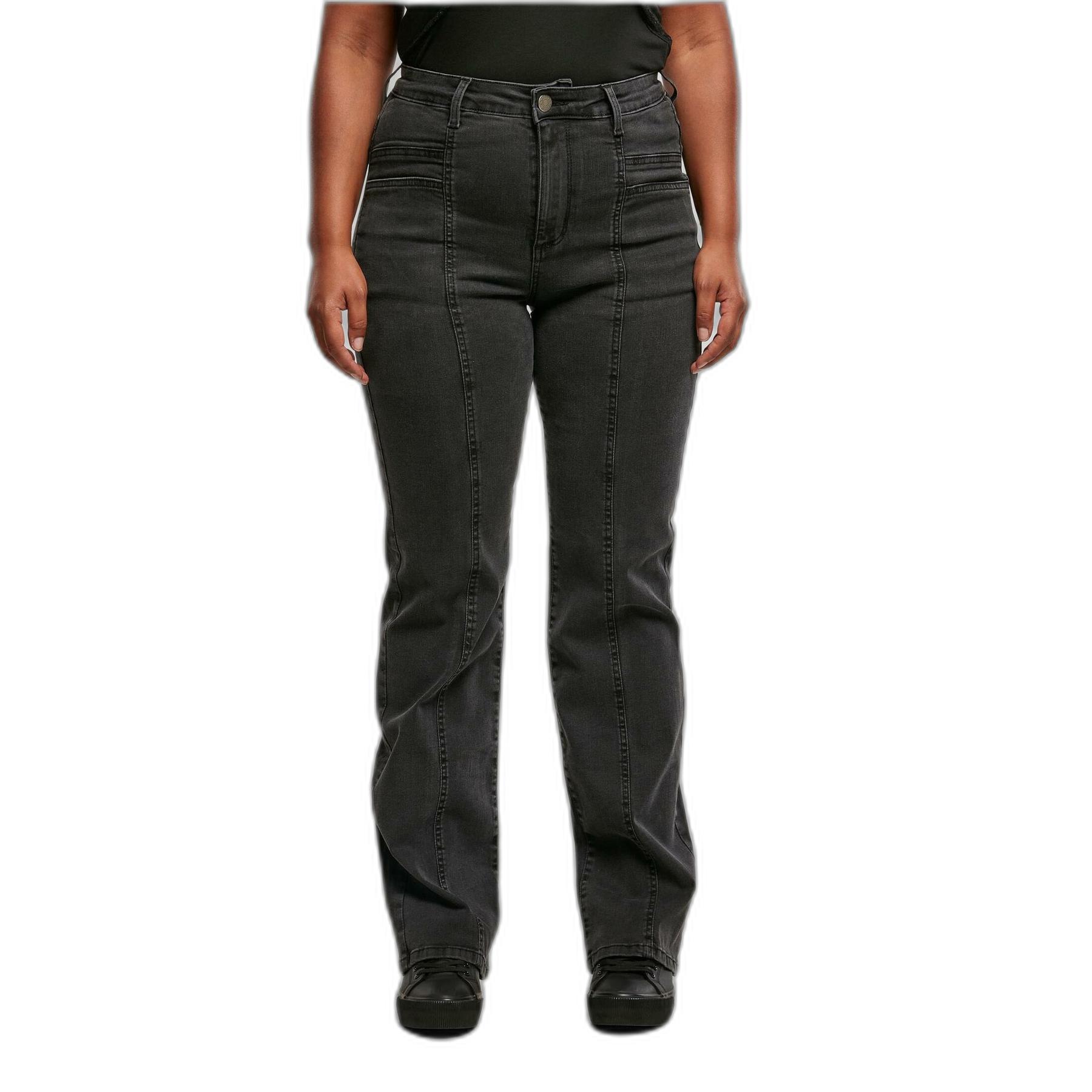 4065812064684 - Jeans mit hoher Taille und geradem Schlitz Damen Urban Classics