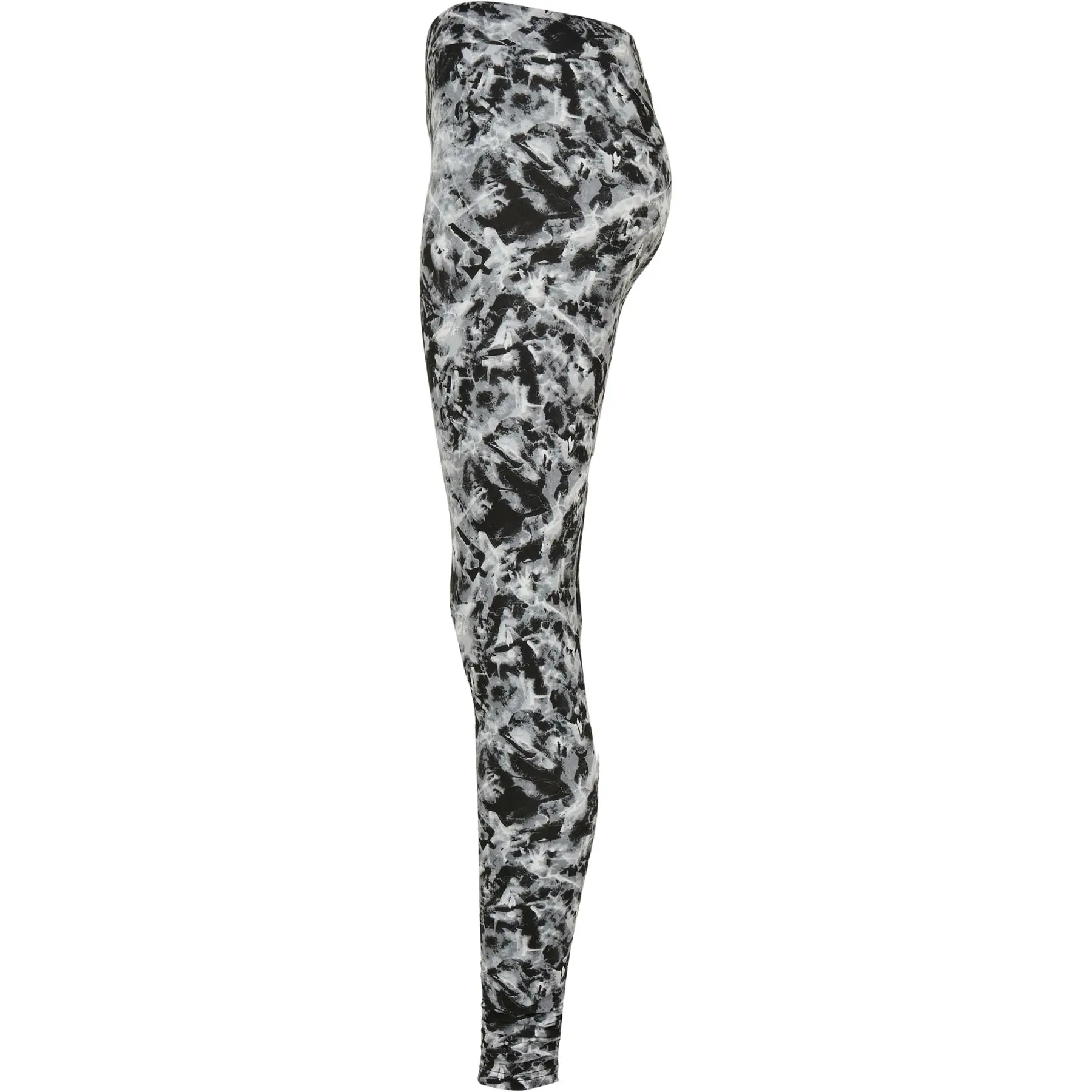 Urban Classics SOFT AOP - Legging - blackfloret/noir métallisé