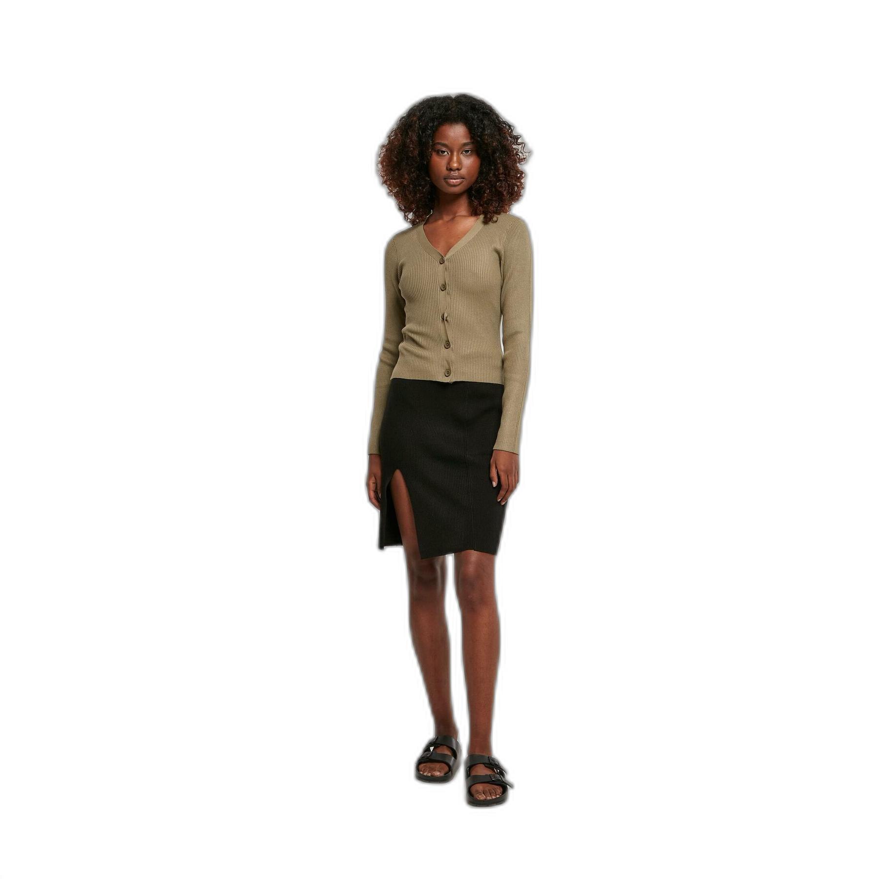 4065812116369 - Damen-Kurzstrickjacke aus Rippstrick Urban Classics