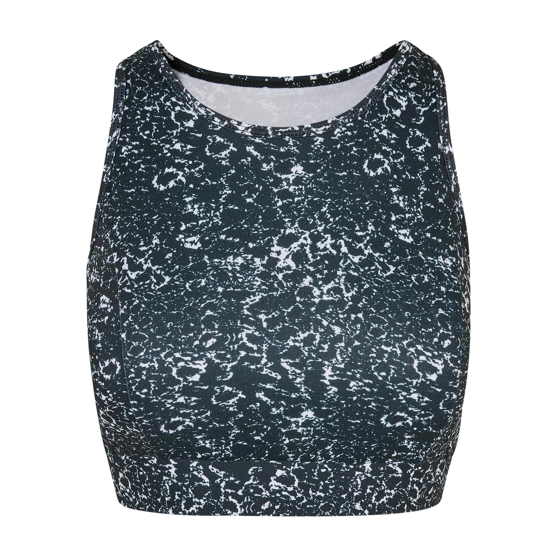 4065812184511 - Ladies Tie Dye Sports Bra Bustier schwarz weiß