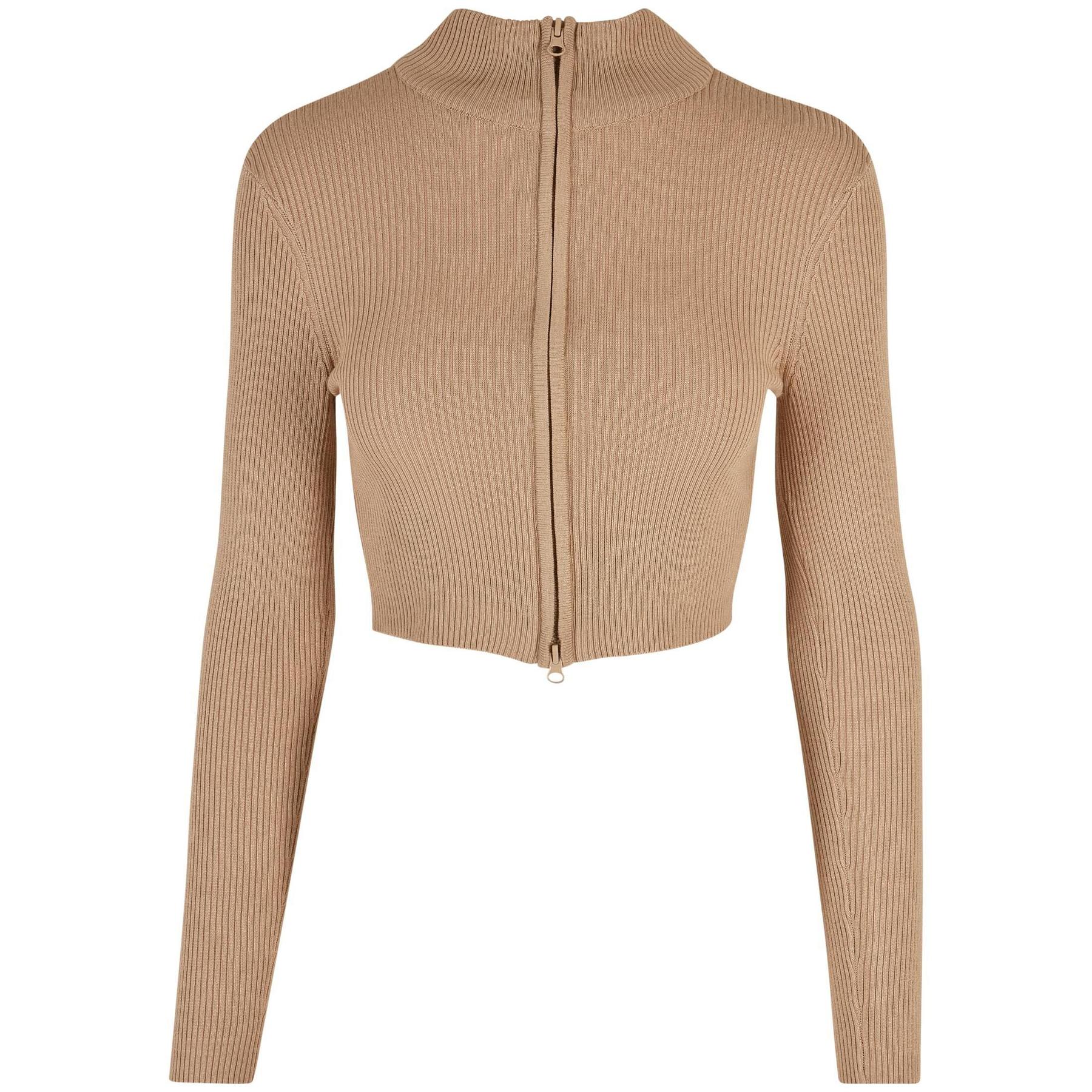 4065812234582 - Damen-Strickjacke mit kurzem Reißverschluss aus Rippstrick GT