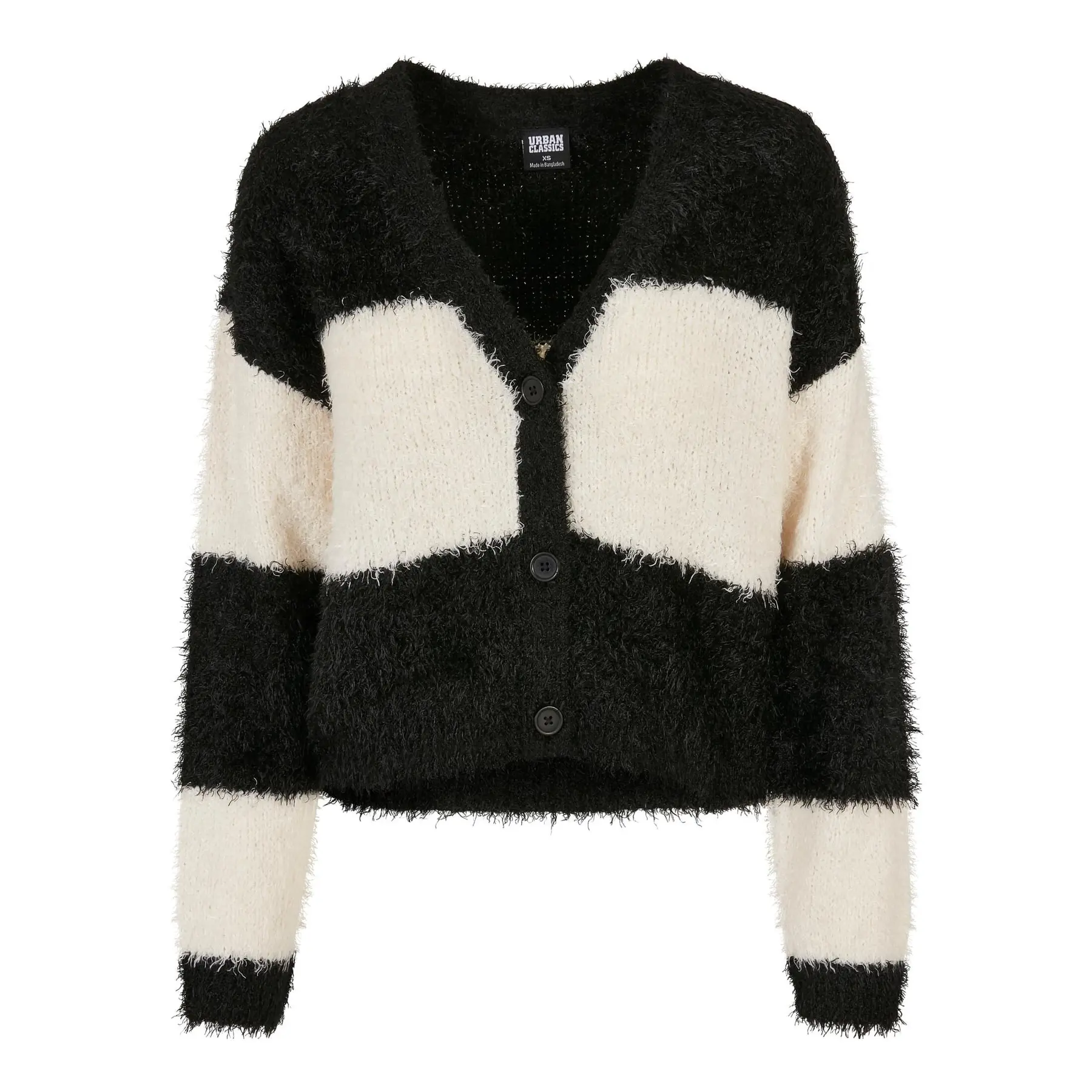 4065812232779 - Kurze Strickjacke mit Federn Oversize Frau Urban Classics