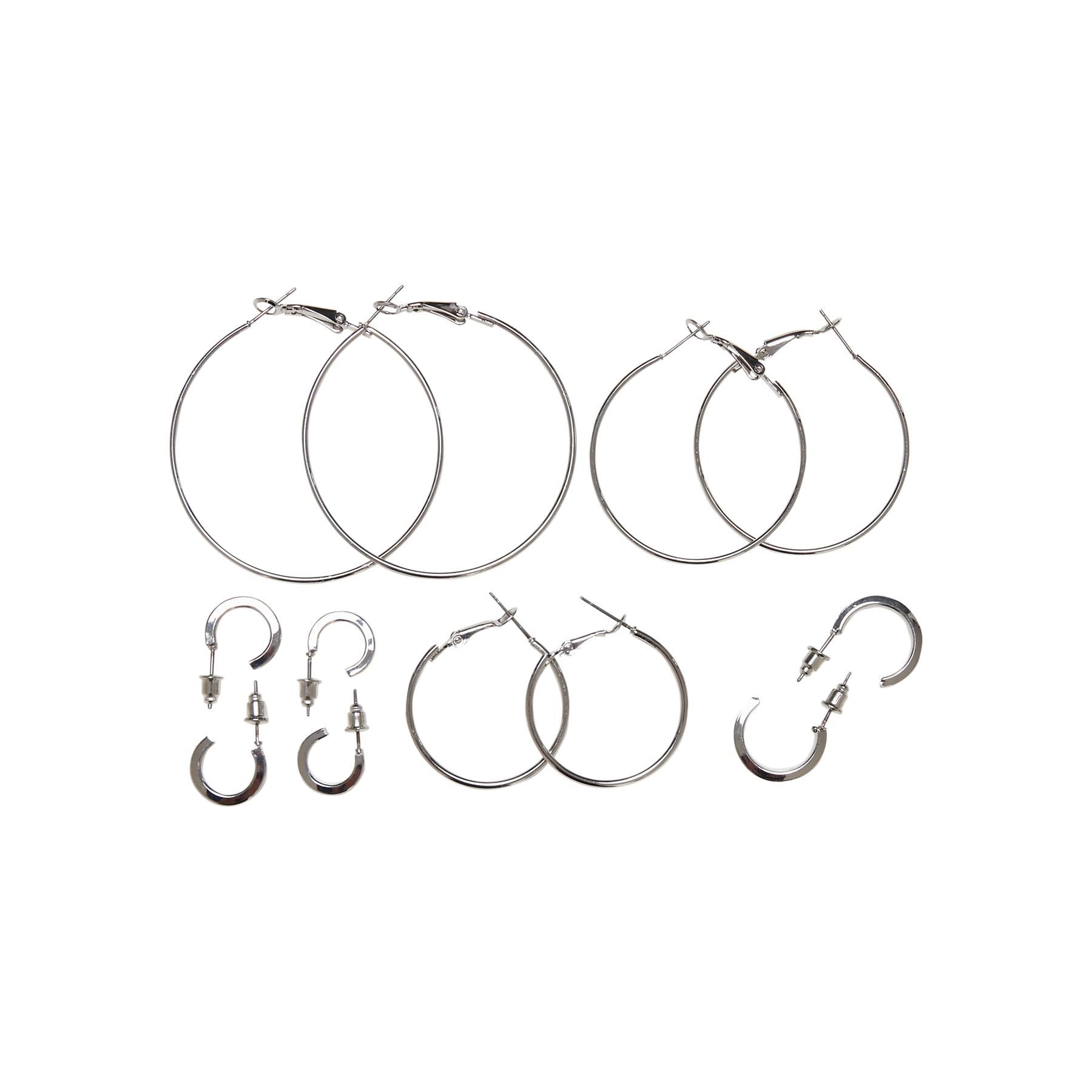 4065812174048 - Basic Hoop Earrings 6-Pack Ohrring silberfarben