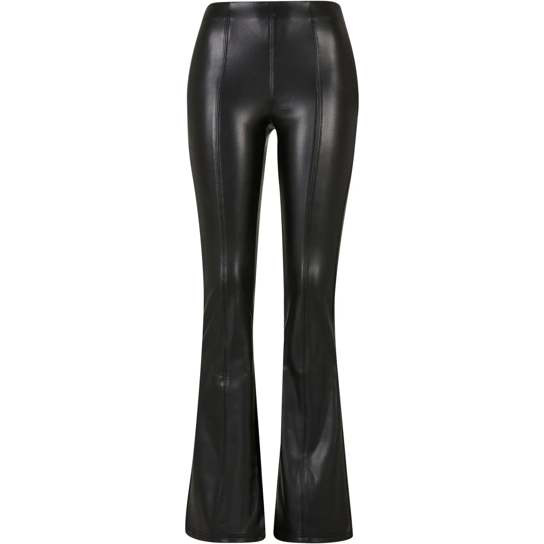 4065812222701 - Ladies Synthetic Leather Flared Pants Kunstlederhose schwarz