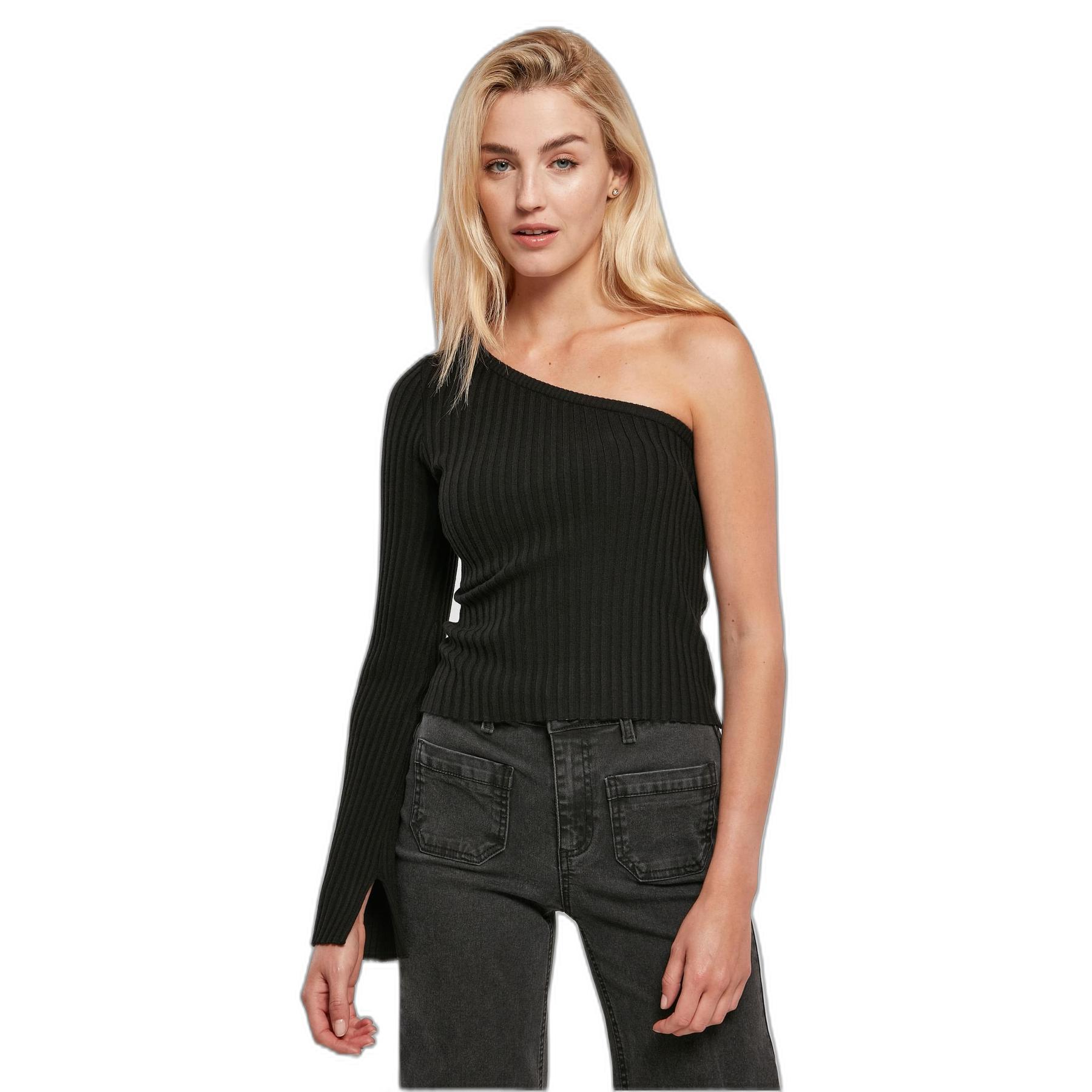 4065812355003 - Pullover court Rippstrick mit einem Ärmel Frau Urban Classics