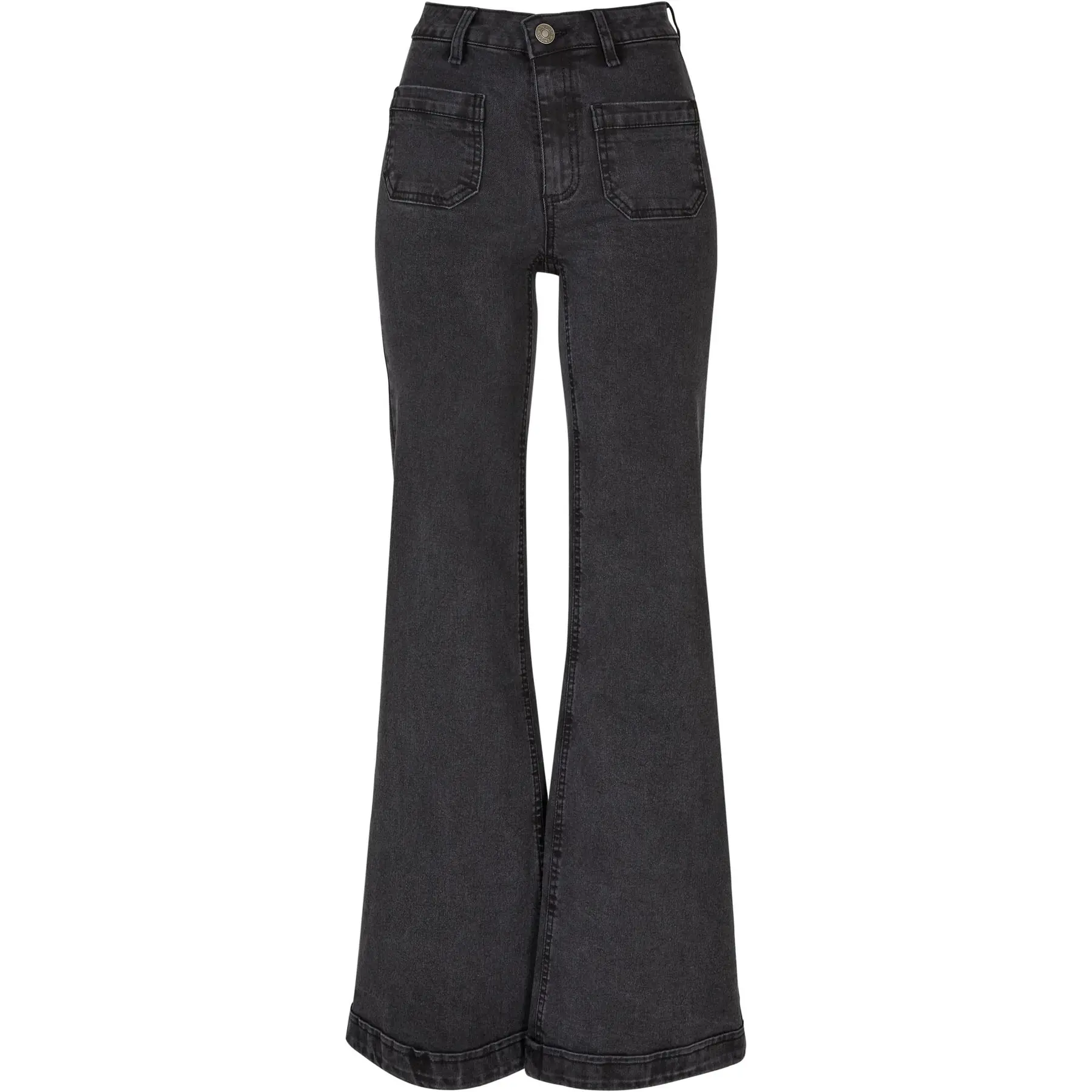 4065812354426 - Ladies Vintage Flared Denim Pants Jeans schwarz in W29L34