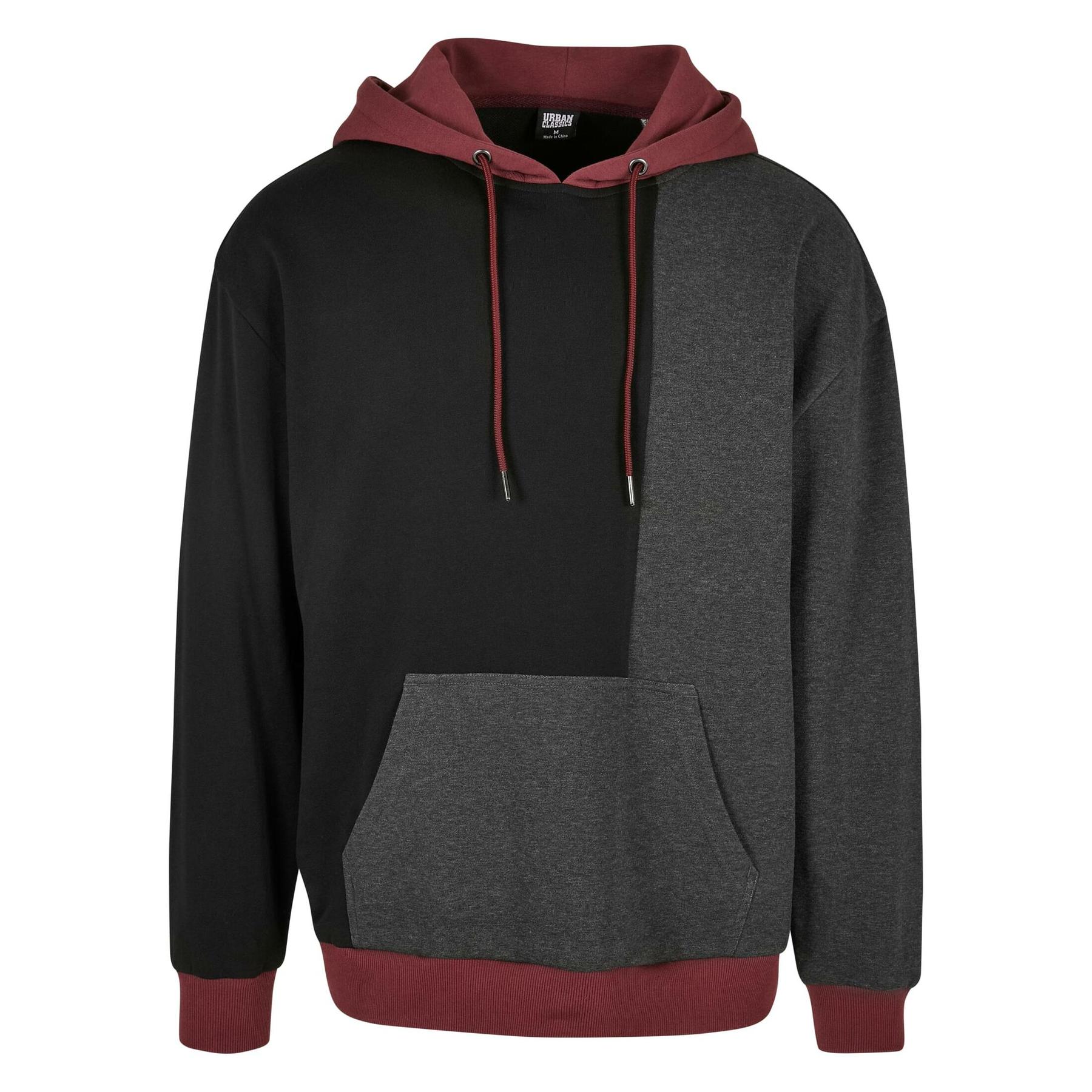 4065812179432 - Oversized Color Block Hoody Kapuzenpullover charcoal schwarz 4065812179432 - Oversized Color Block Hoody Kapuzenpullover charcoal schwarz