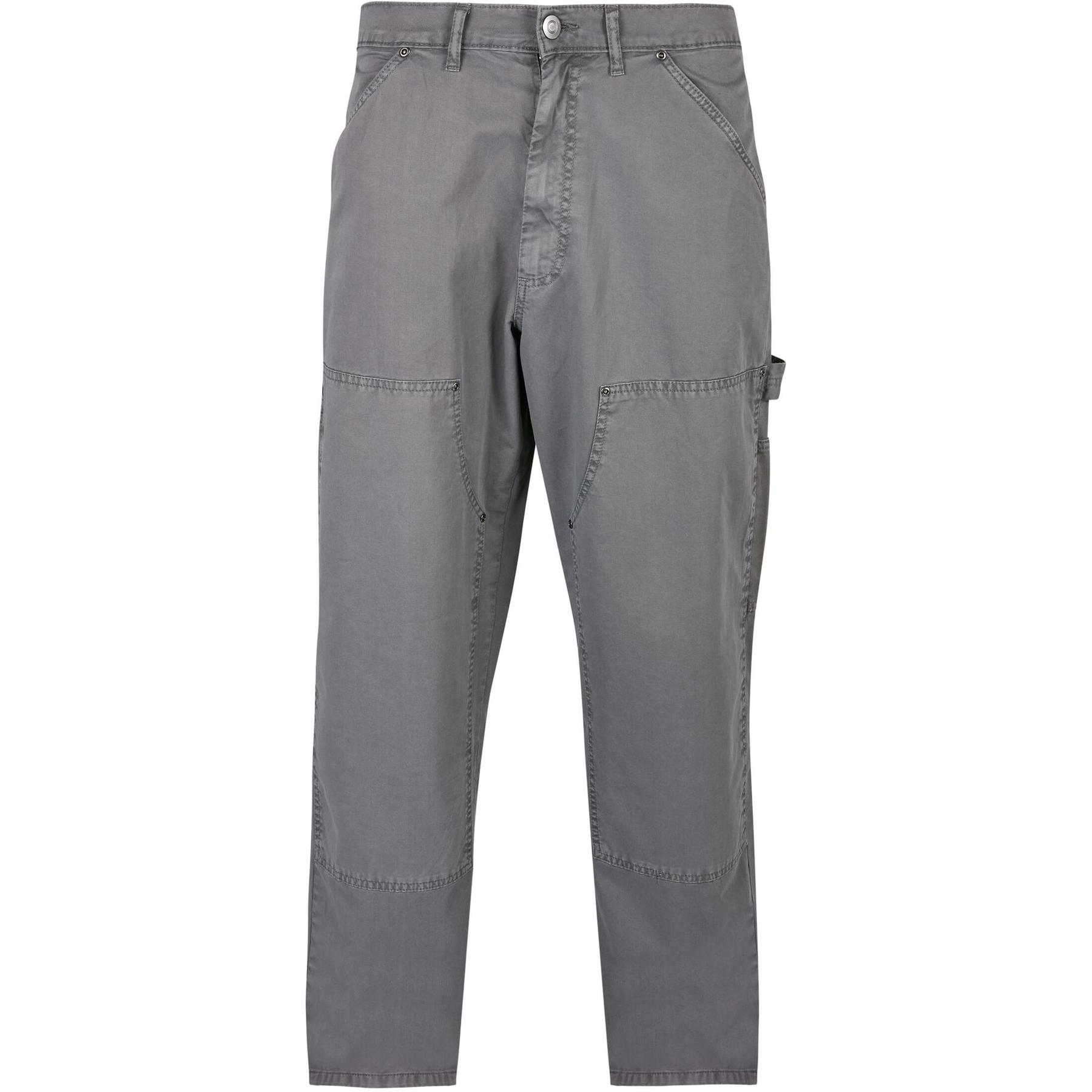 4065812176899 - Double Knee Carpenter Trouser Stoffhose grau