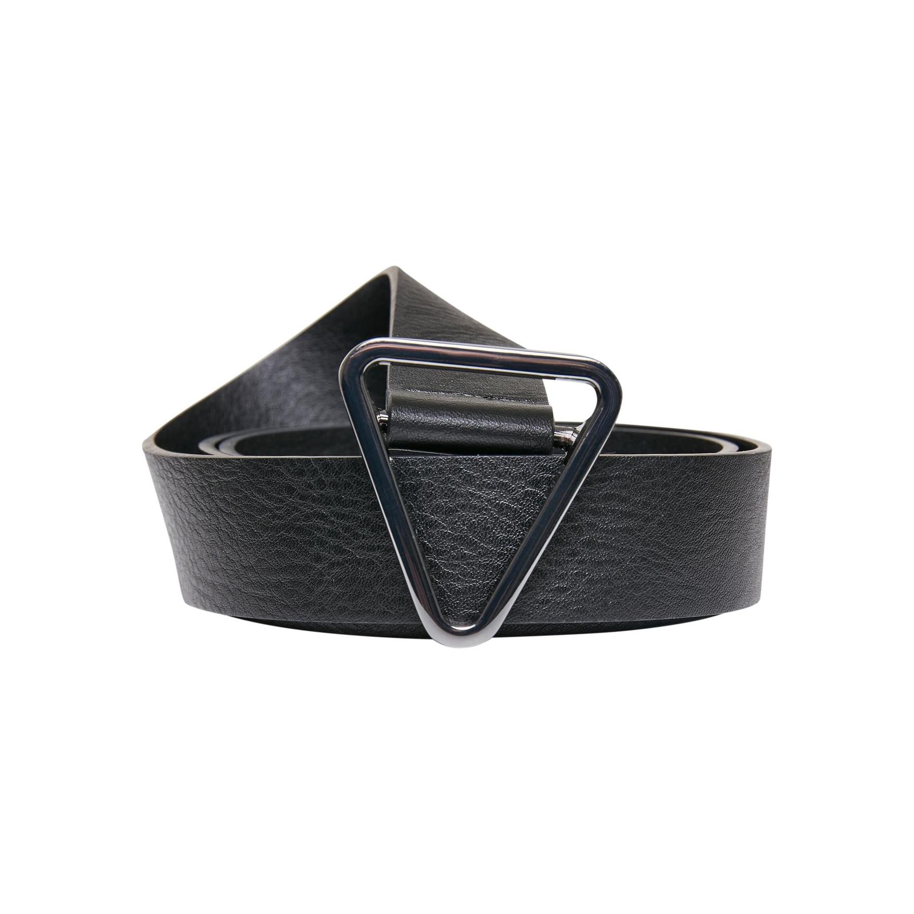 4065812278661 - Synthetic Leather Triangle Buckle Belt Gürtel schwarz