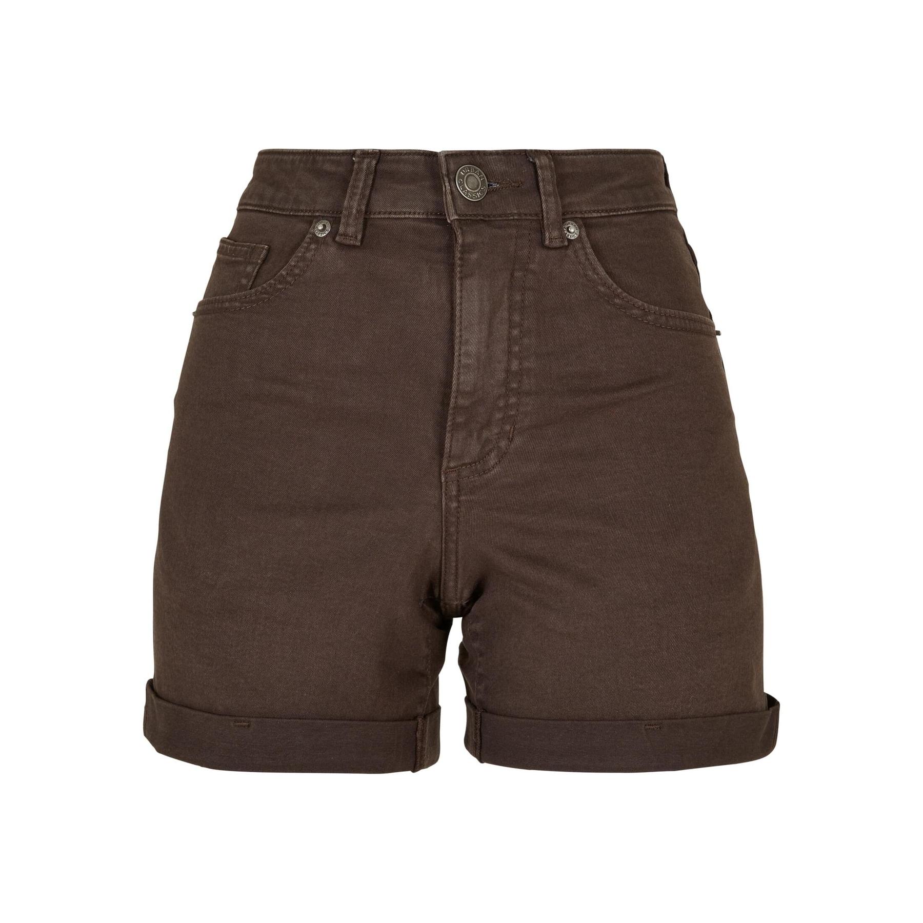 Pantaloncini da donna in denim elasticizzato