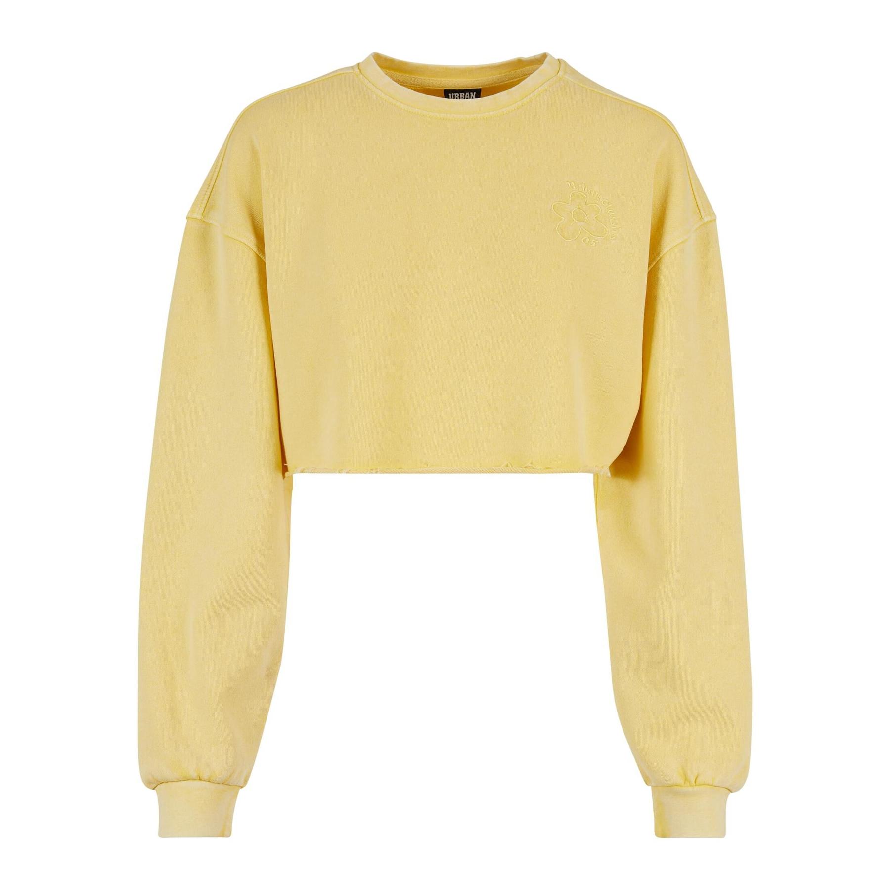 4065812421111 - Sweatshirt mit Blumen besticktes Crop in großen Größen Frau Urban Classics 4065812421111 - Sweatshirt mit Blumen besticktes Crop in großen Größen Frau Urban Classics