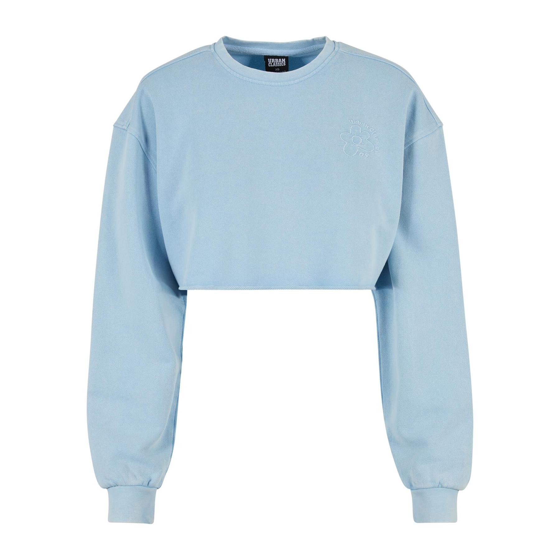 4065812421272 - Sweatshirt mit Blumen besticktes Crop in großen Größen Frau Urban Classics 4065812421272 - Sweatshirt mit Blumen besticktes Crop in großen Größen Frau Urban Classics