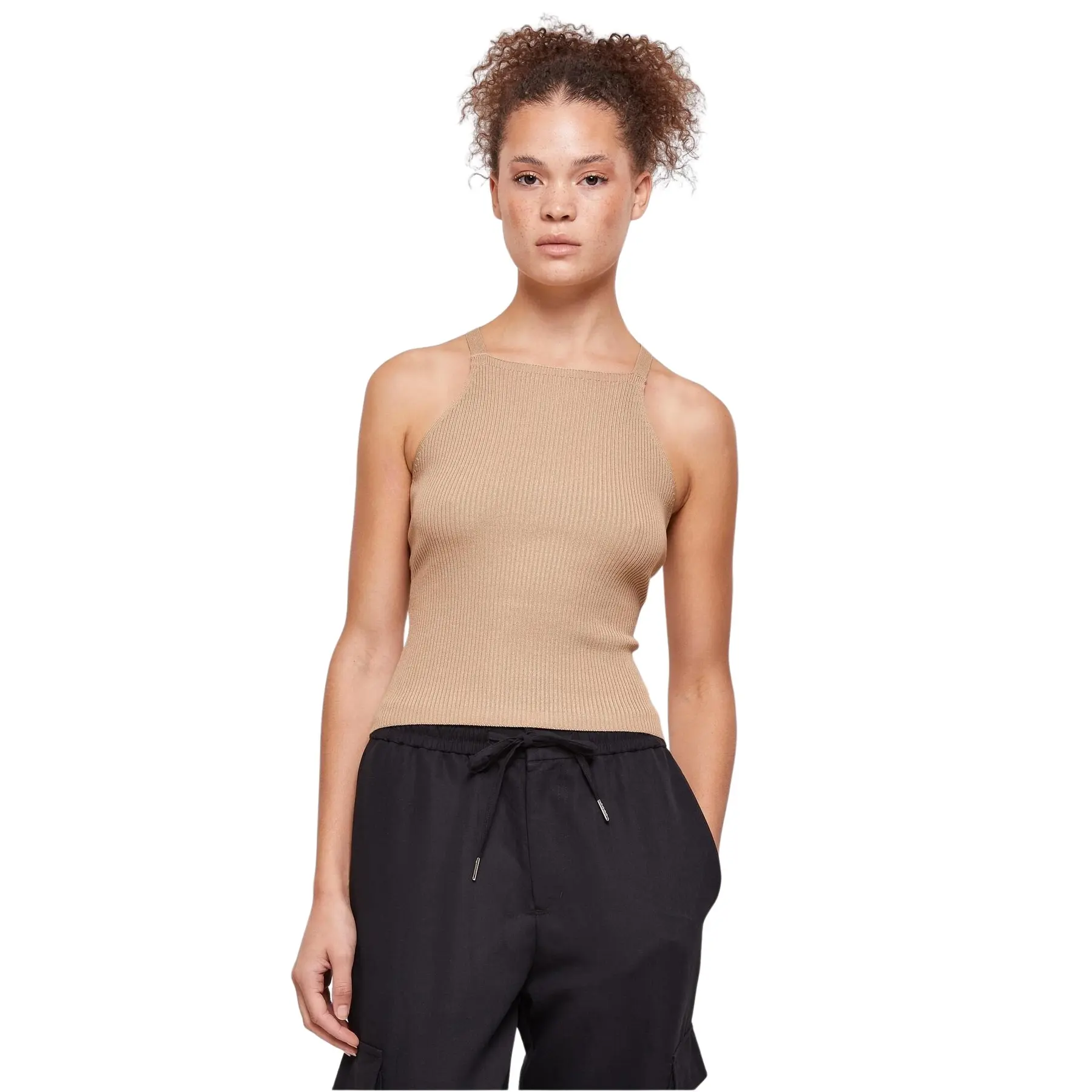 4065812500199 - Damen-Top mit gestricktem Kreuzrücken Rib