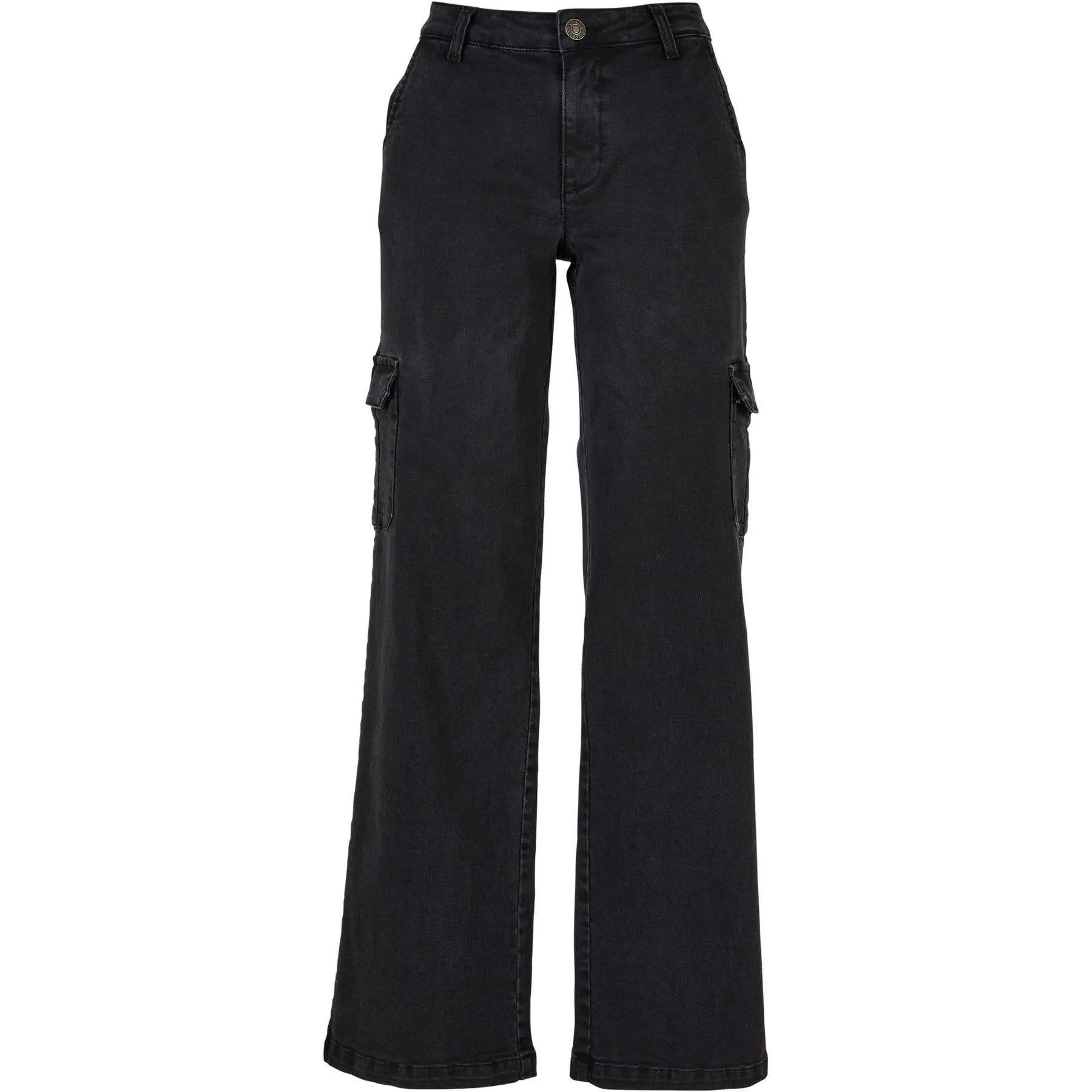 4065812499295 - Cargo-Hose droit taille haute en denim femme Urban Classics