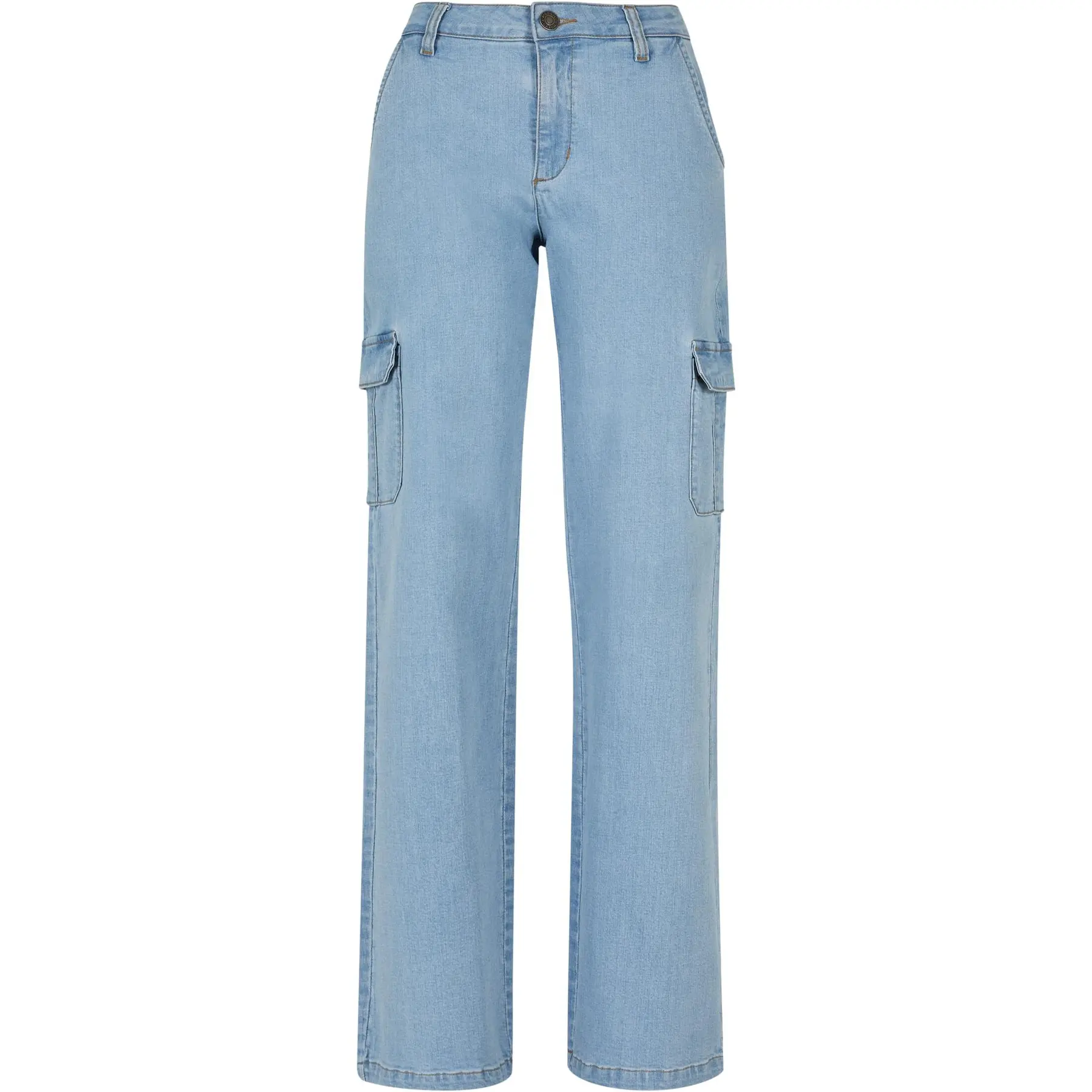 Trousers cargo droit taille haute en denim femme Urban Classics