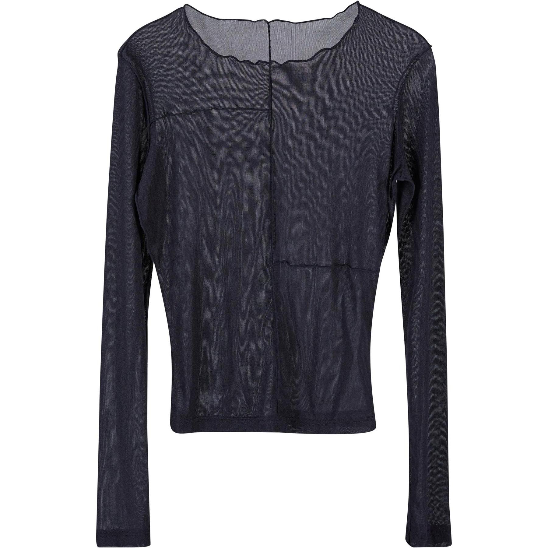 4065812573650 - Ladies Exposed Seam Mesh Longsleeve Langarmshirt schwarz in XS