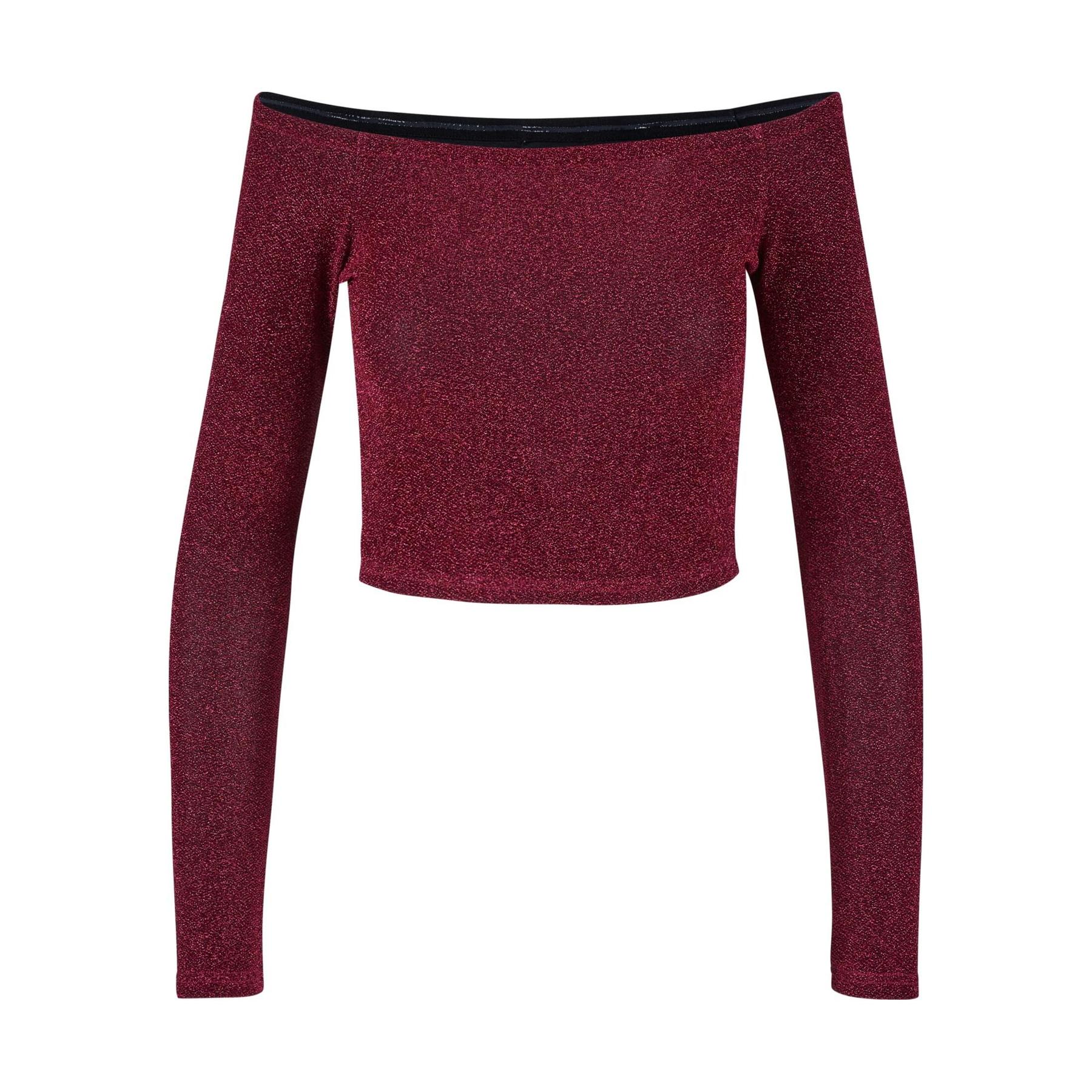 4065812576002 - Langarm-Pullover mit Pailletten und freien Schultern Damen Urban Classics
