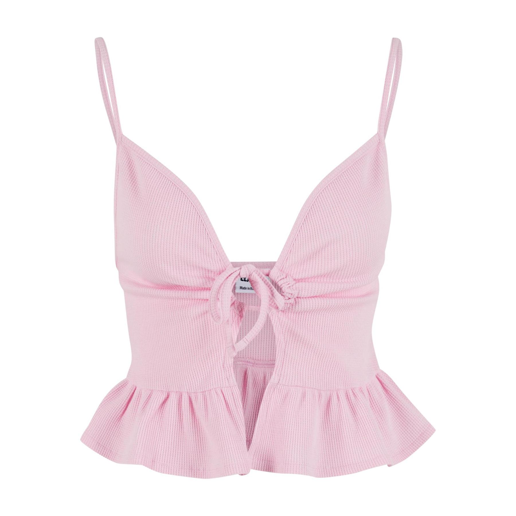 4065812824172 - Damen-Top Waffle Pique Ruffle