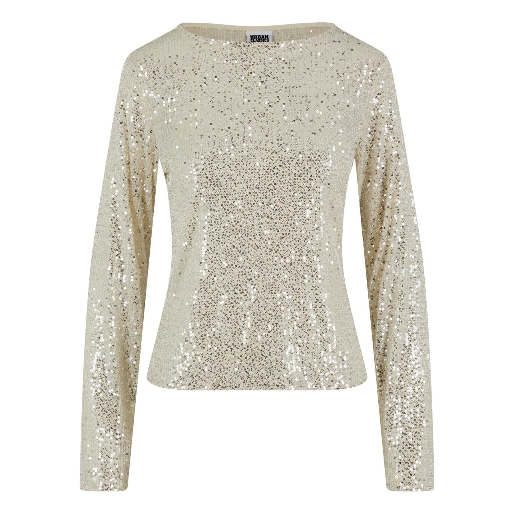 4065812708830 - Ladies Sequins Longsleeve Langarmshirt altweiß in S