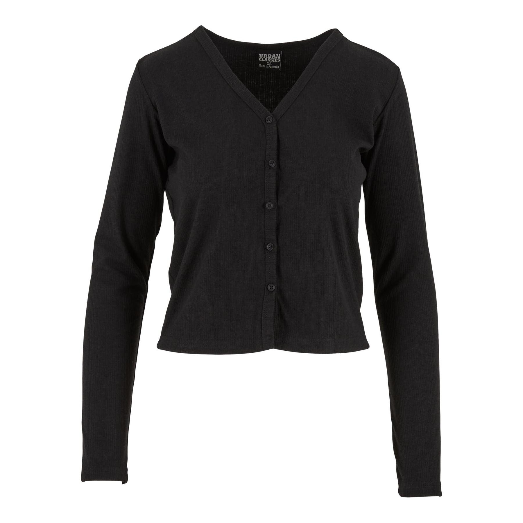 4065812666666 - Ladies Rib Cardigan Cardigan schwarz in S