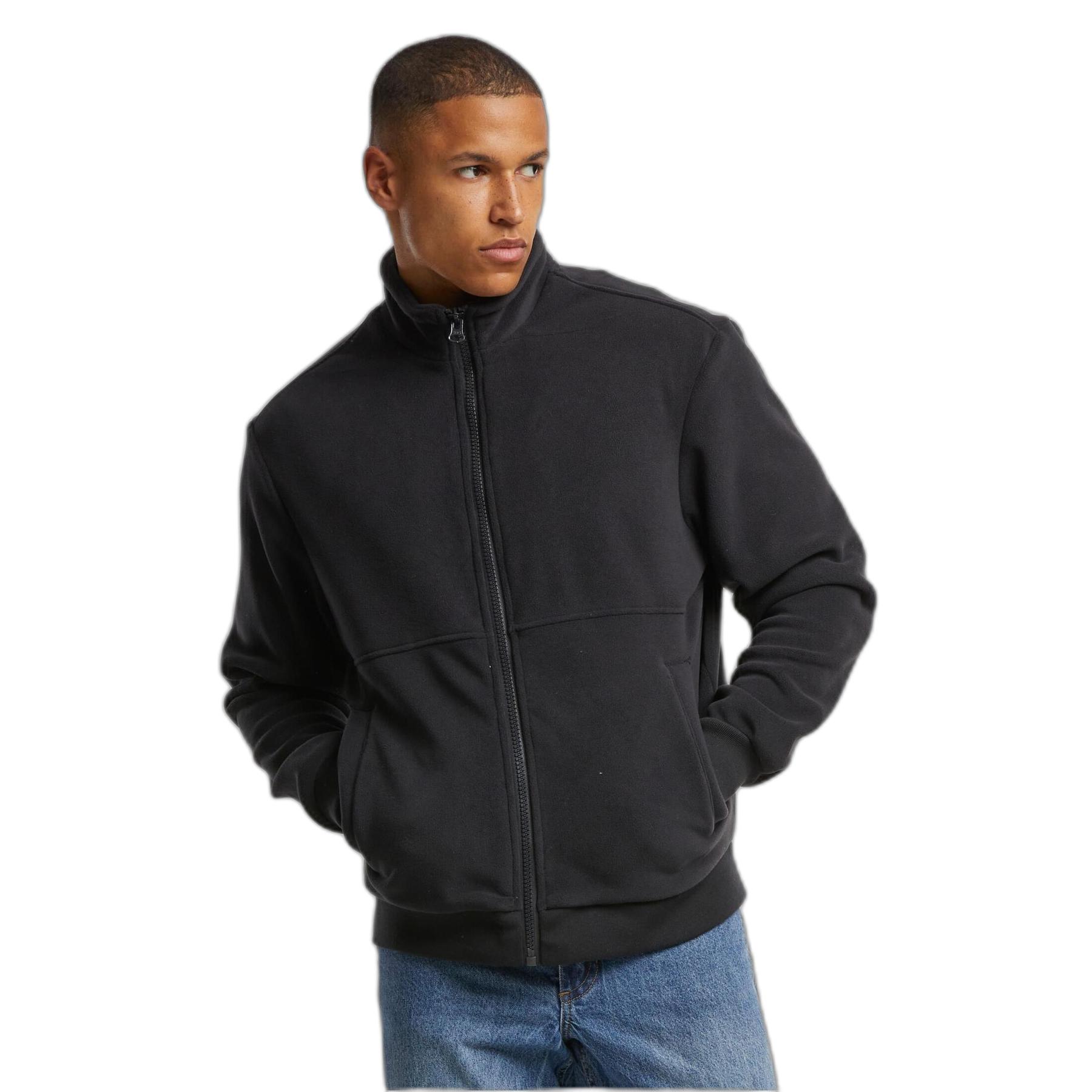 4065812672728 - Colour Block Polar Fleece Jacket Fleecejacke schwarz in S