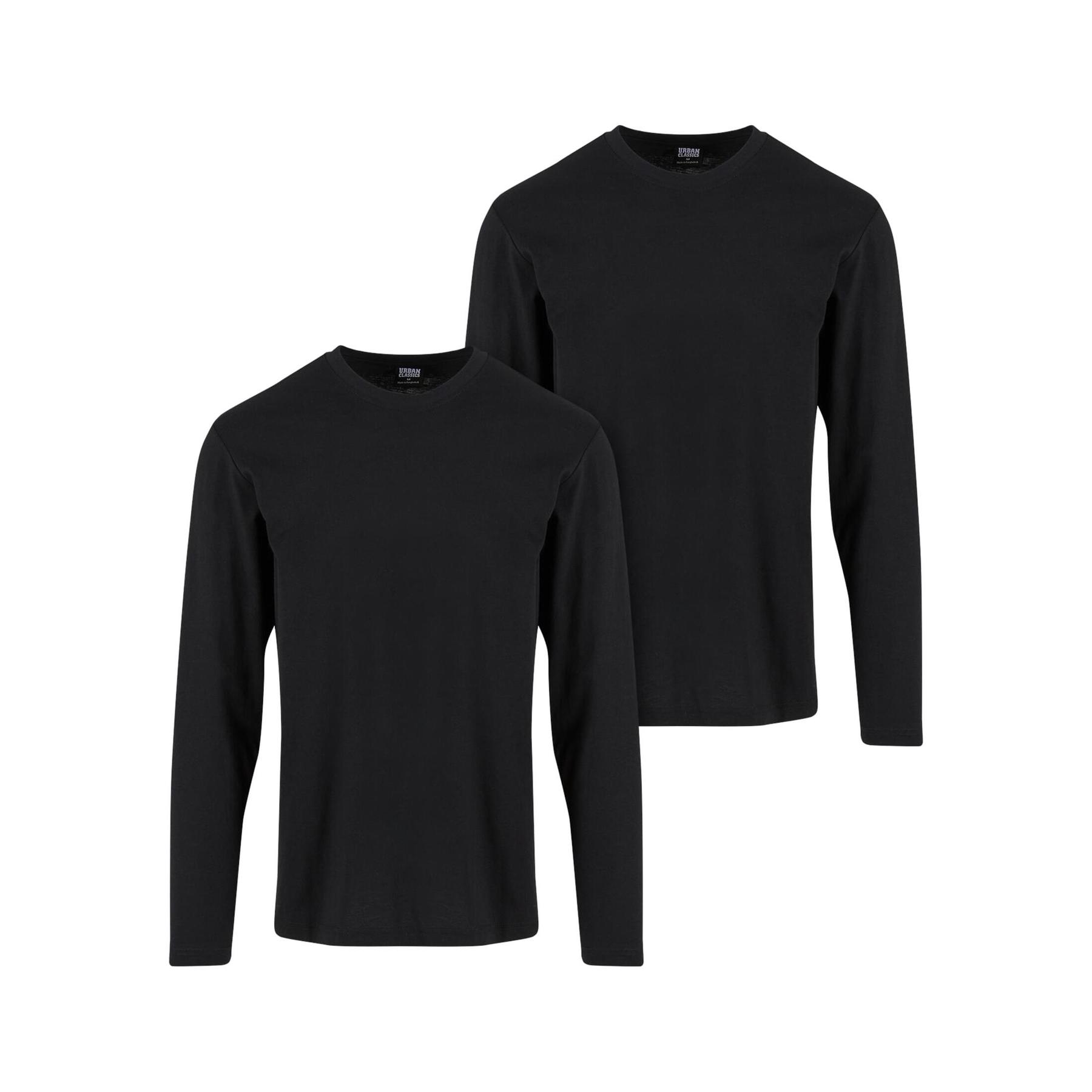4065812674012 - Basic Longsleeve 2-Pack Langarmshirt schwarz in M