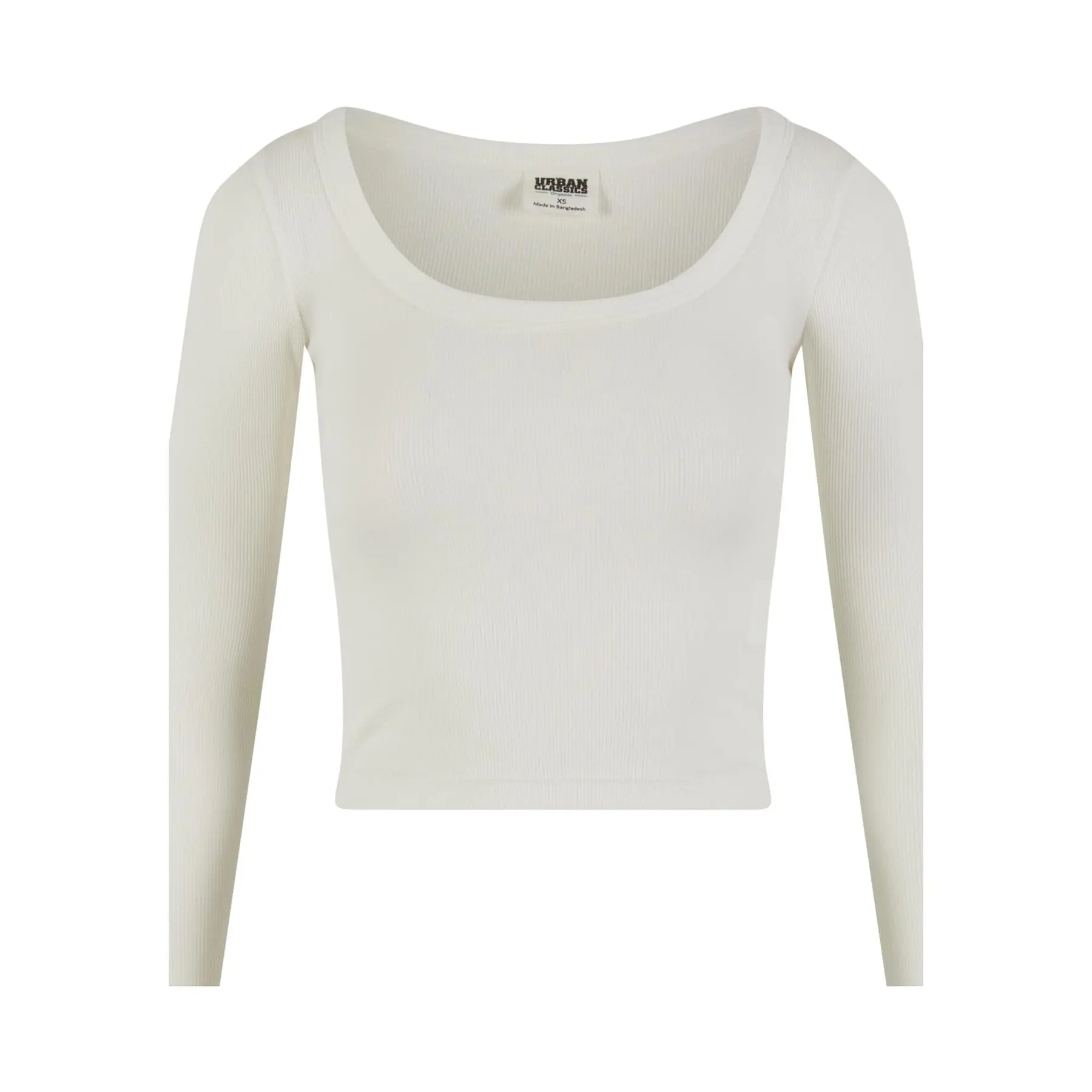 4065812723628 - Ladies Organic Rib Jersey Wide Neck Longsleeve Langarmshirt altweiß in L