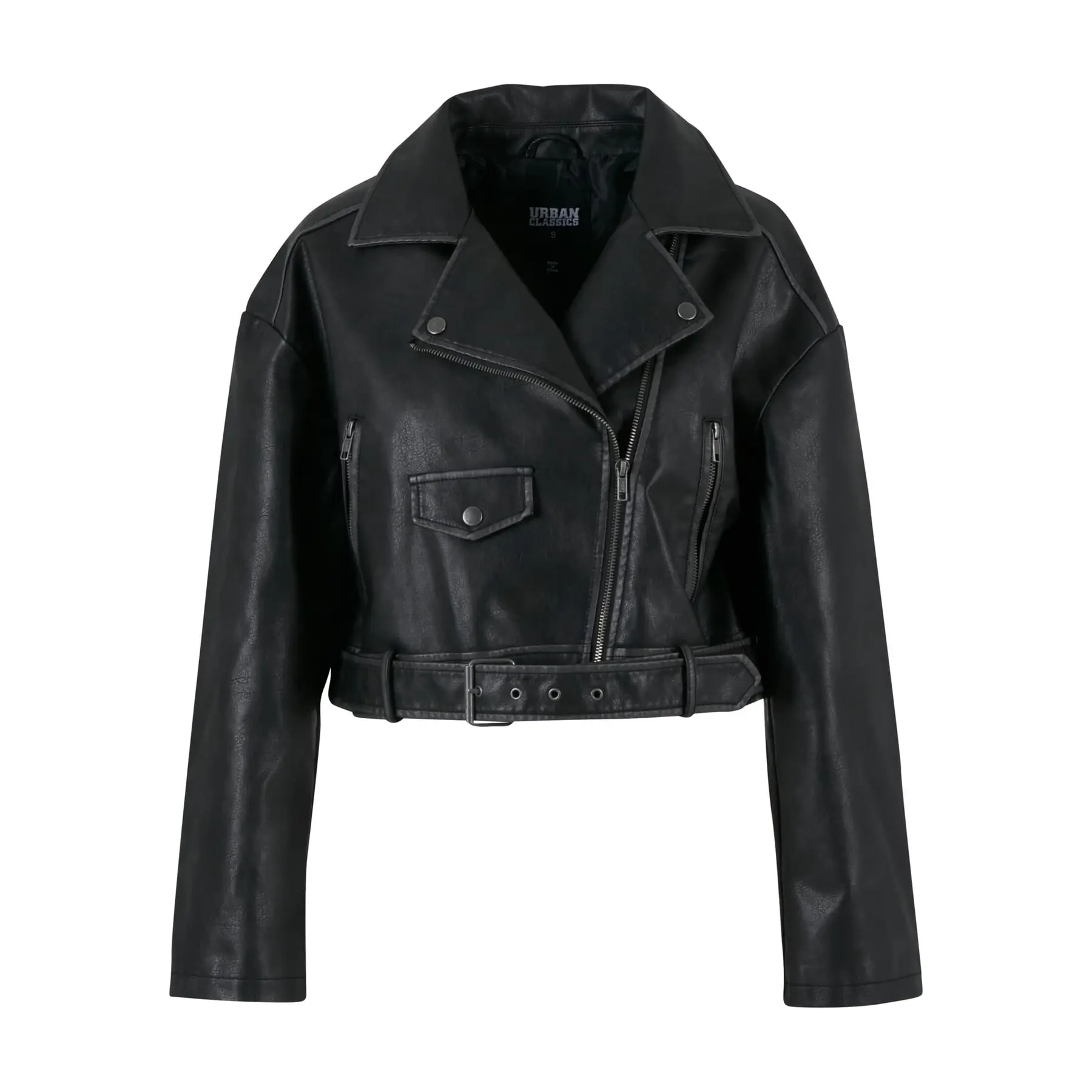 4065812724687 - Ladies Vintage Leather Jacket Kunstlederjacke schwarz in L 4065812724687 - Ladies Vintage Leather Jacket Kunstlederjacke schwarz in L