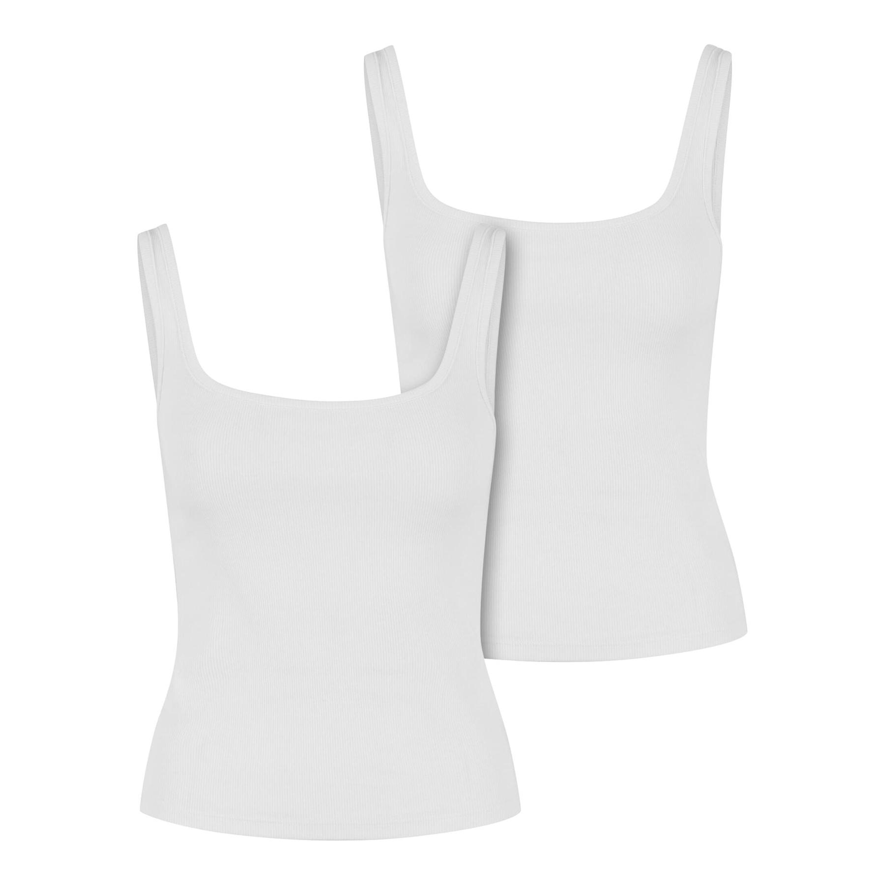 4065812796424 - Ladies Wide Neck Rib Top 2-Pack Top weiß in S