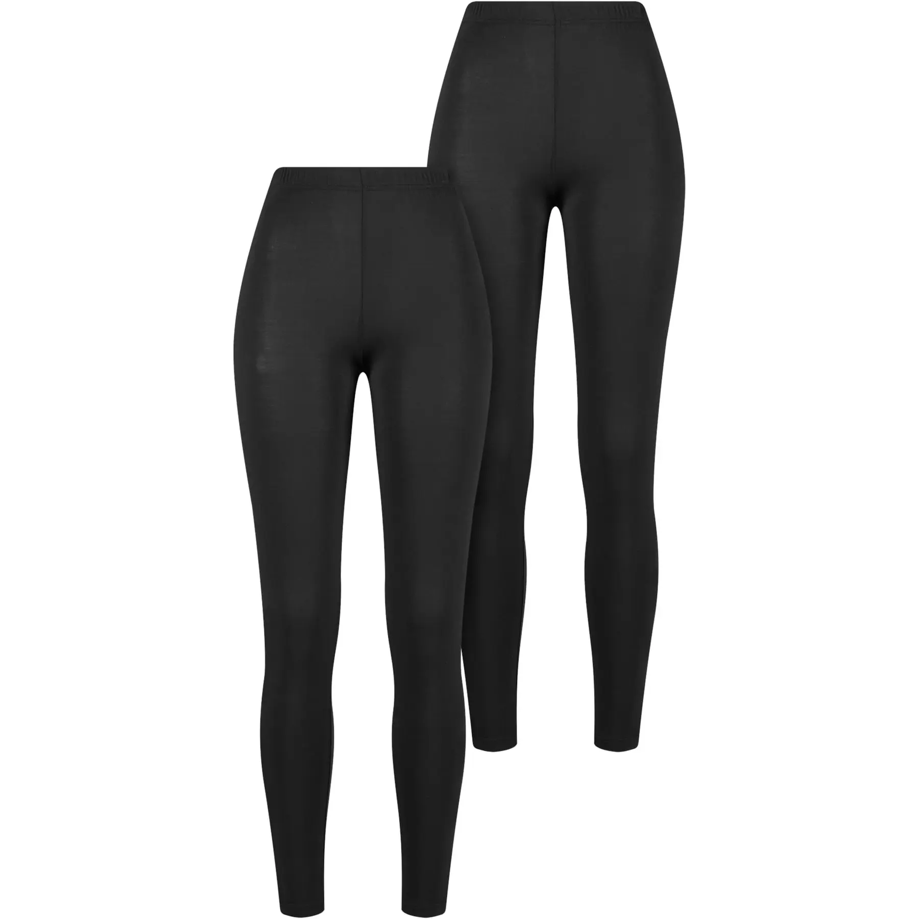 4065812775573 - Ladies Bamboo Leggings 2-Pack Leggings schwarz in S