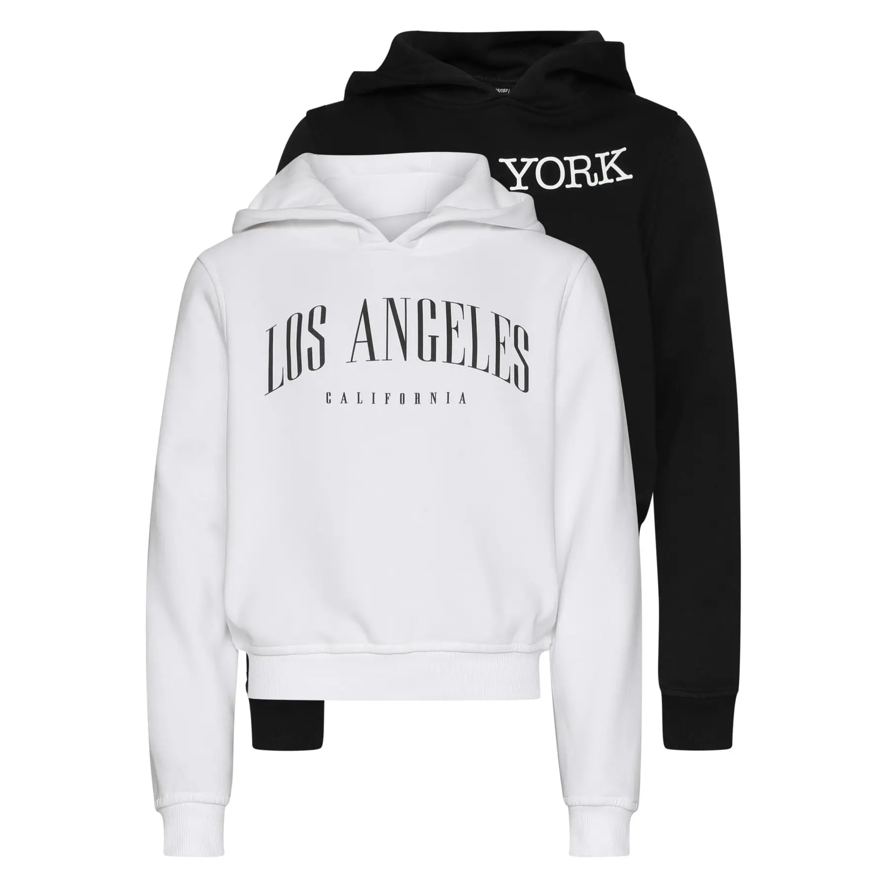 Hoodie Kinder Urban Classics langarm Los Angeles & New York (x2)