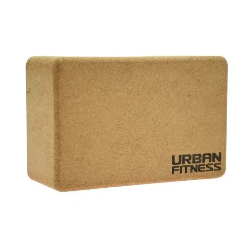 Urban Fitness Brique Yoga en liège , Beige, Taille 23x14x9 cm