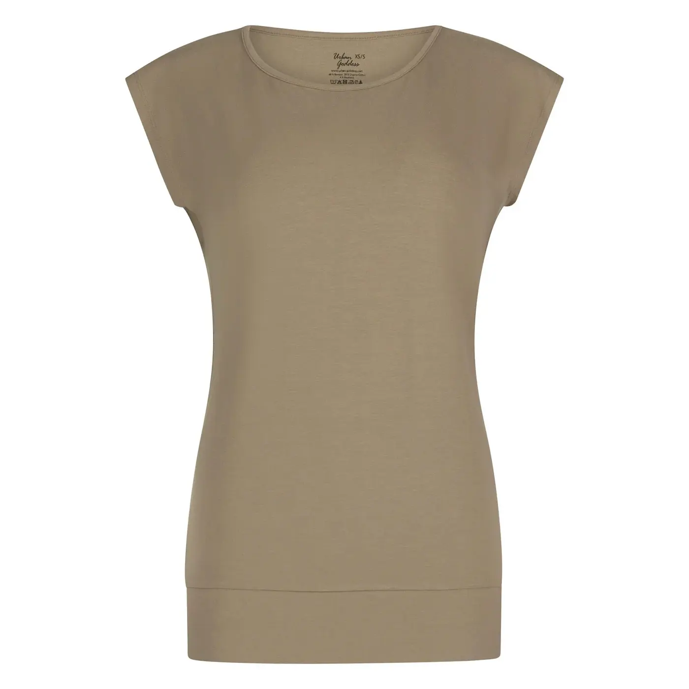 Urban Goddess Femme T-shirt Asana, Marron, Taille M/L