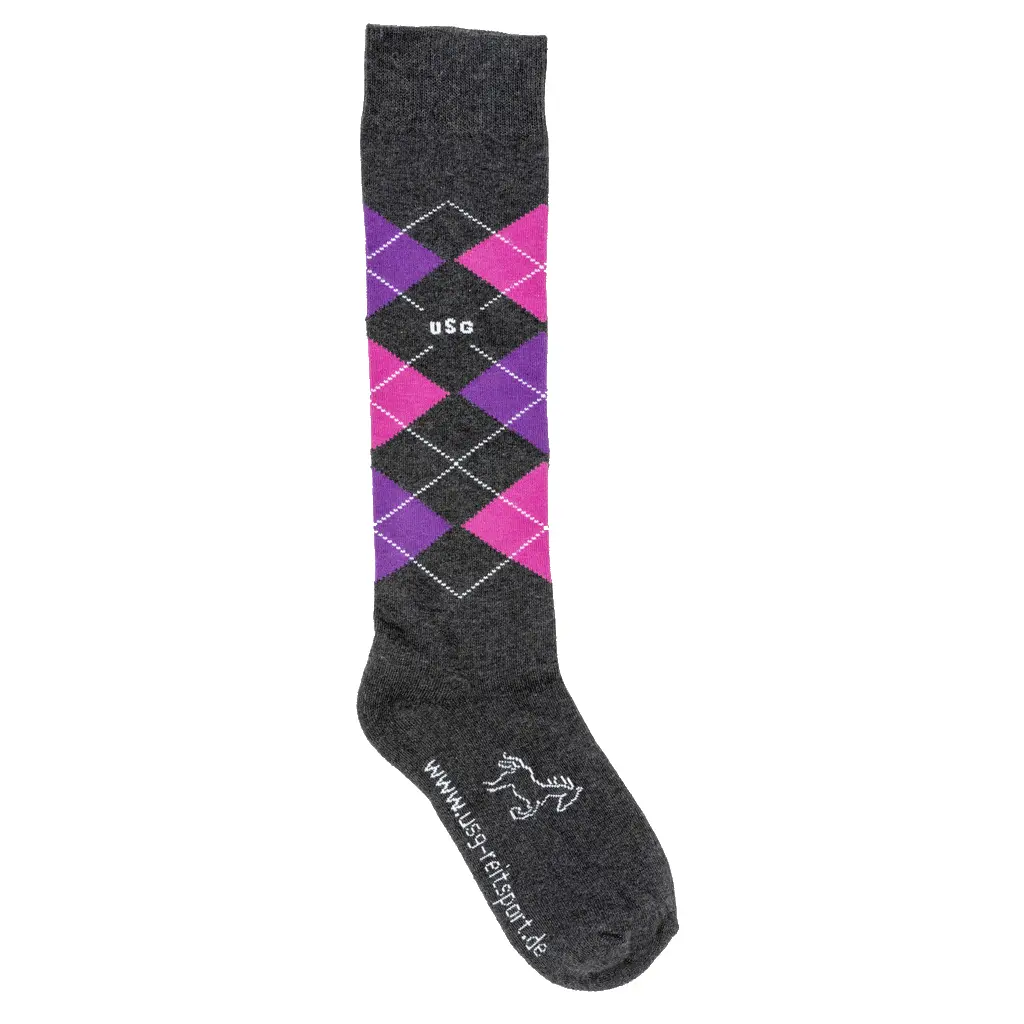 Usg Gris Riding Socks Caro Original Sockies (X3)
