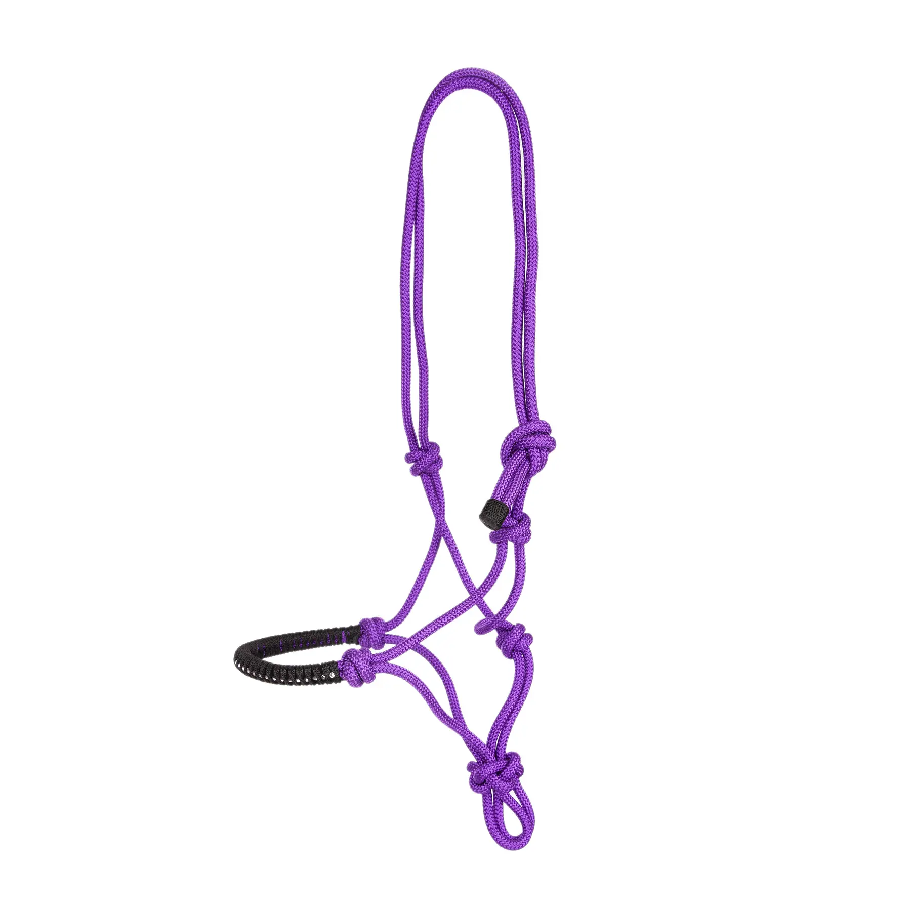 Usg Violet Knotted Rope Halter With Glittering Stones For Horses