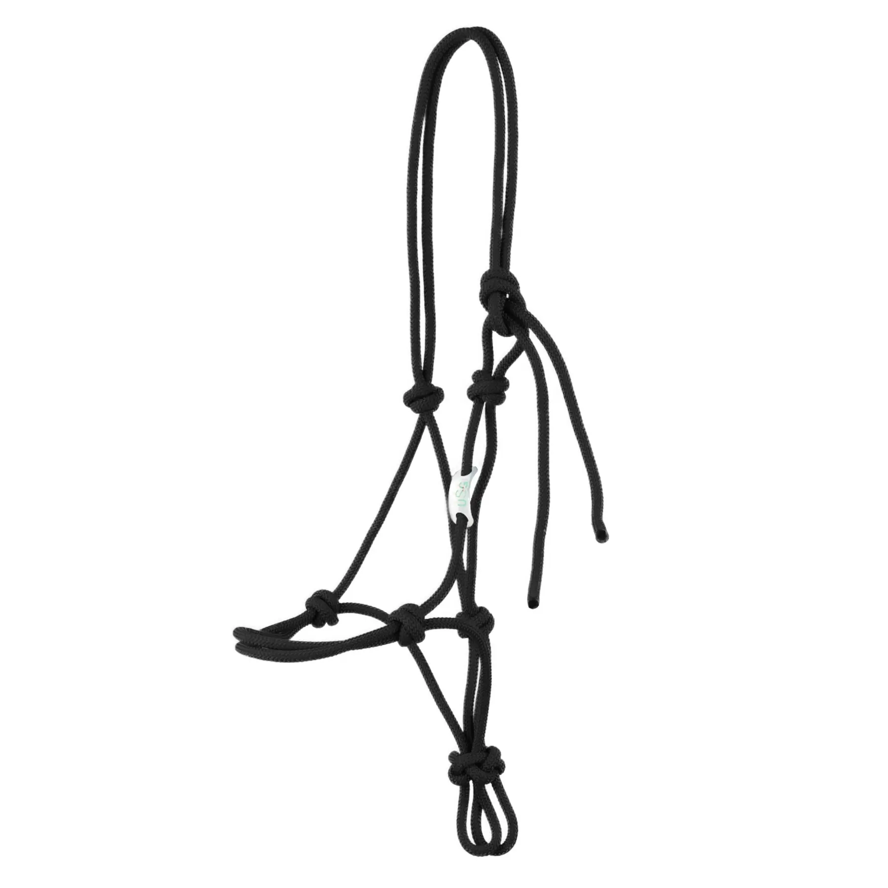 Usg Noir Knotted Rope Halter For Horse Basic