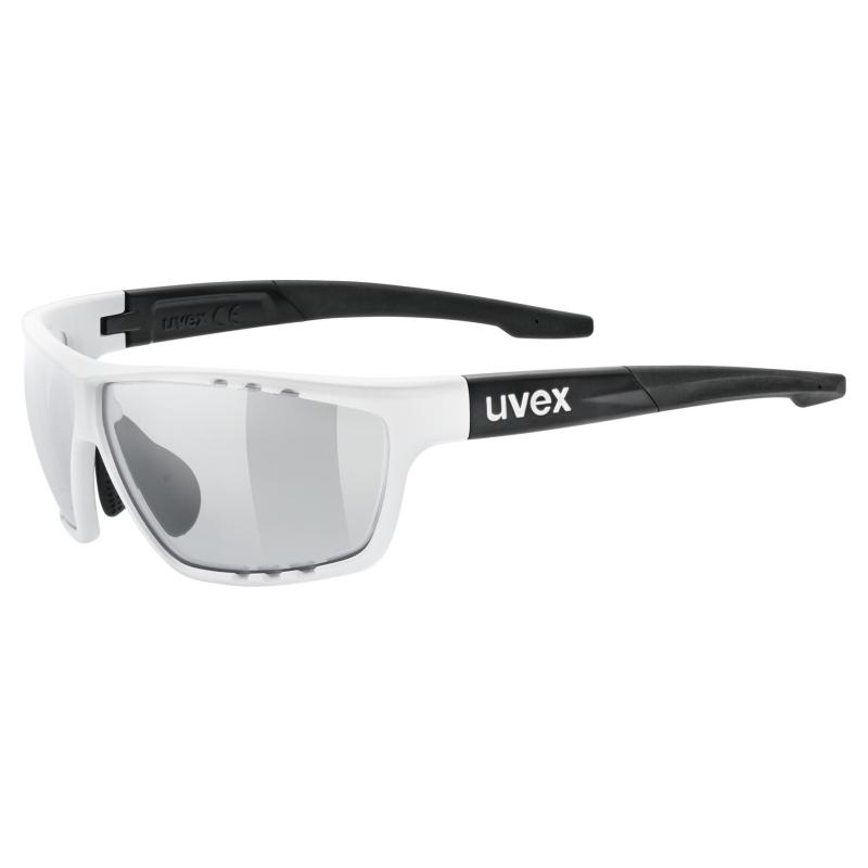 4043197297293 - uvex Sportstyle 706 Variomatic Sportbrille (Farbe 8201 white mat black variomatic smoke (S1-3))