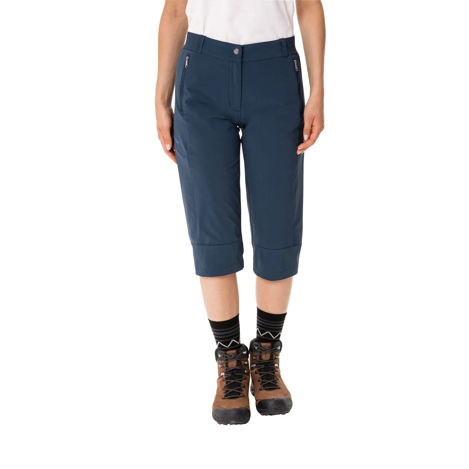 Vaude Women's Bleu Trousers Farley Stretch Capri Iii