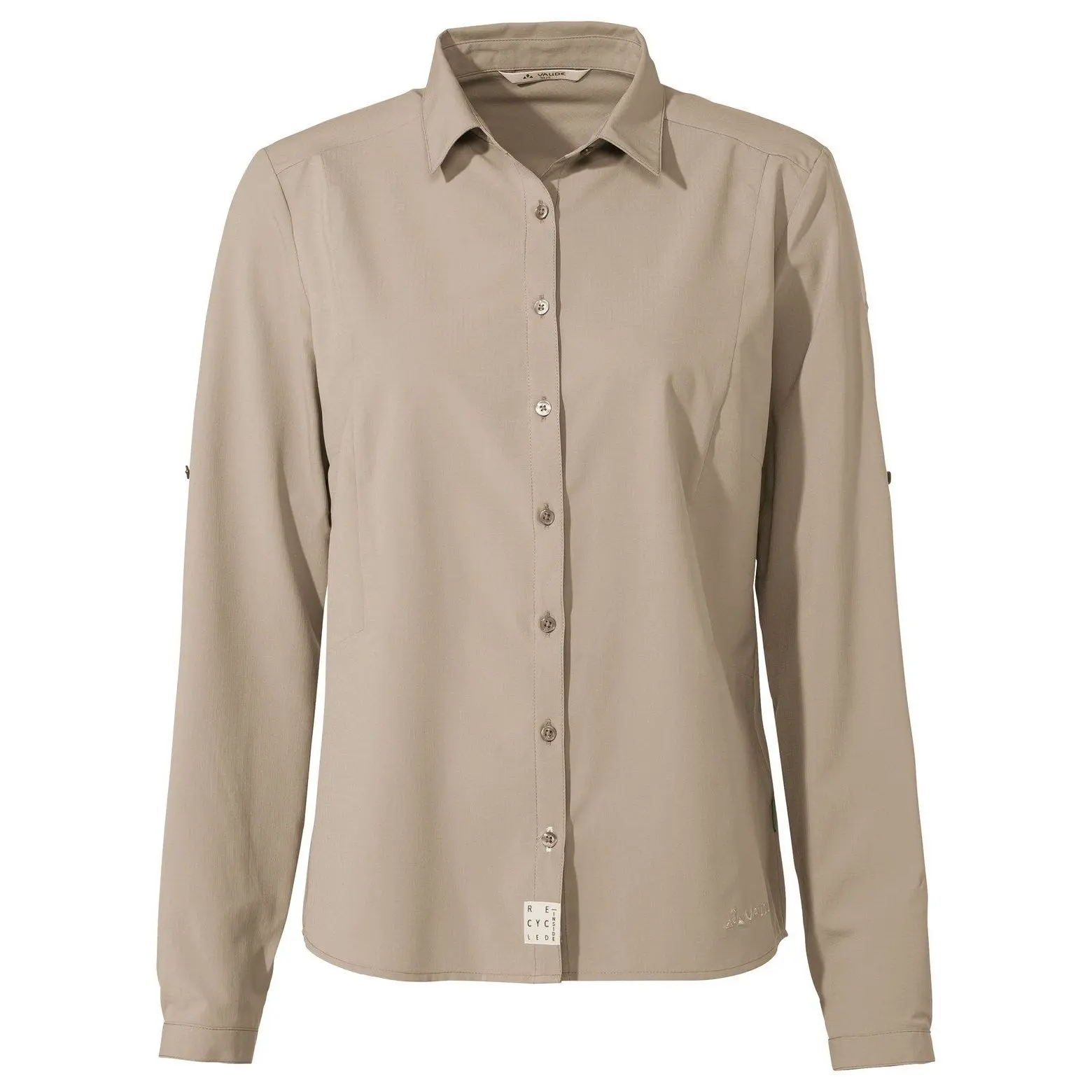 Vaude Women's Beige Long-Sleeve Shirt Rosemoor Iv