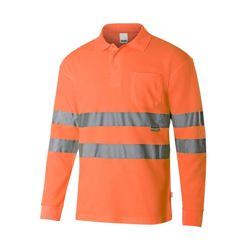 8434455510494 - Langarm-Polo mit hoher Sichtbarkeit Velilla