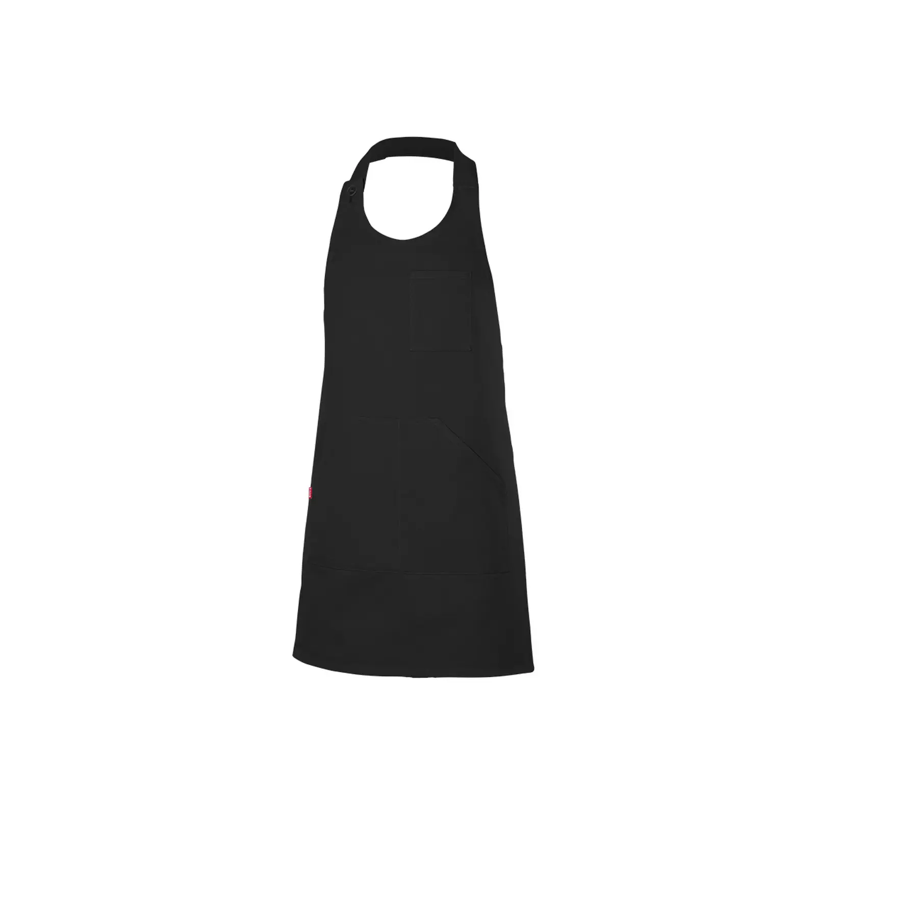 Velilla Unisex Noir Buttoned Bib Apron