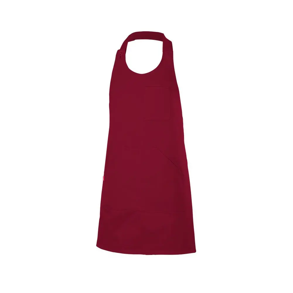 Velilla Unisex Rouge Buttoned Bib Apron