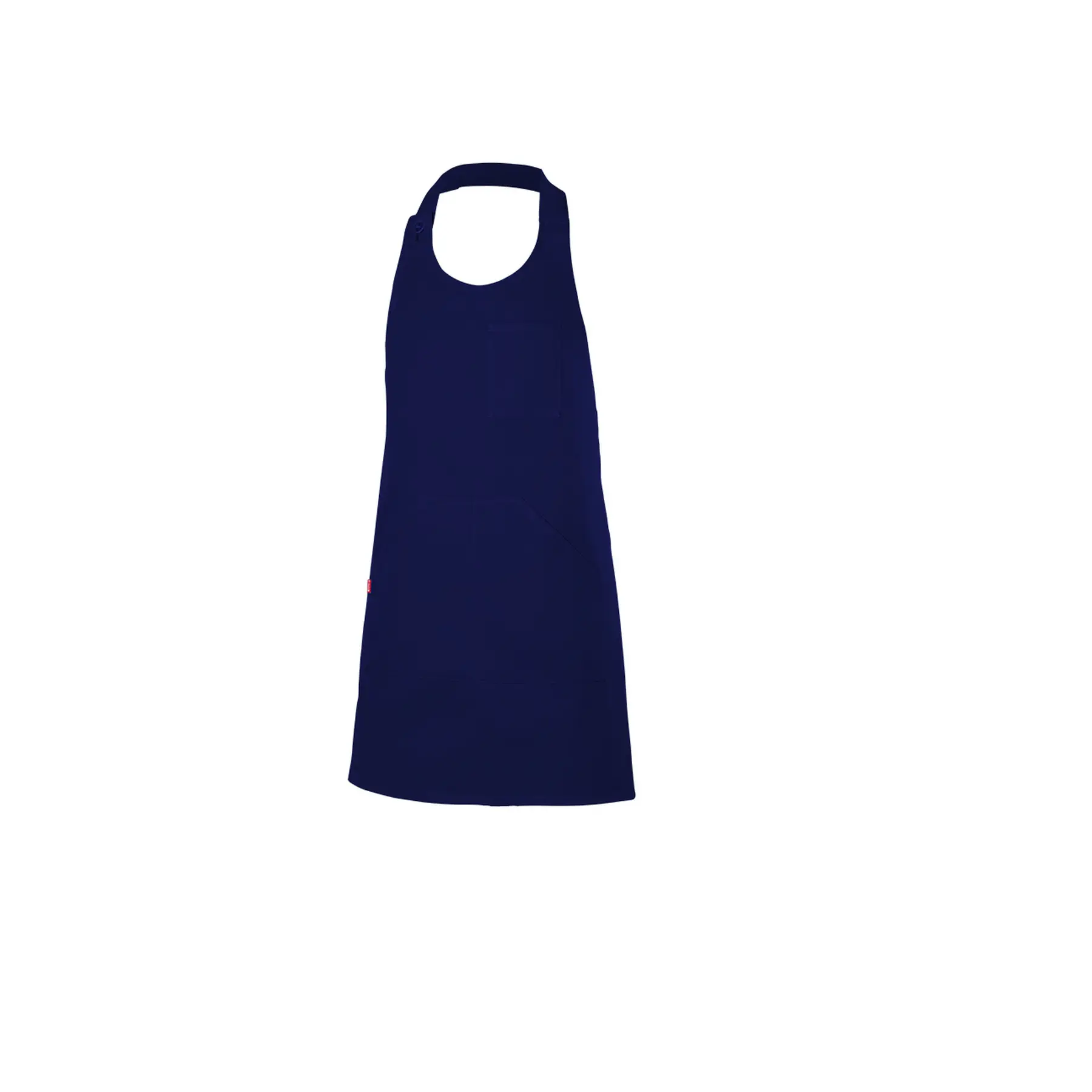 Velilla Unisex Bleu Buttoned Bib Apron