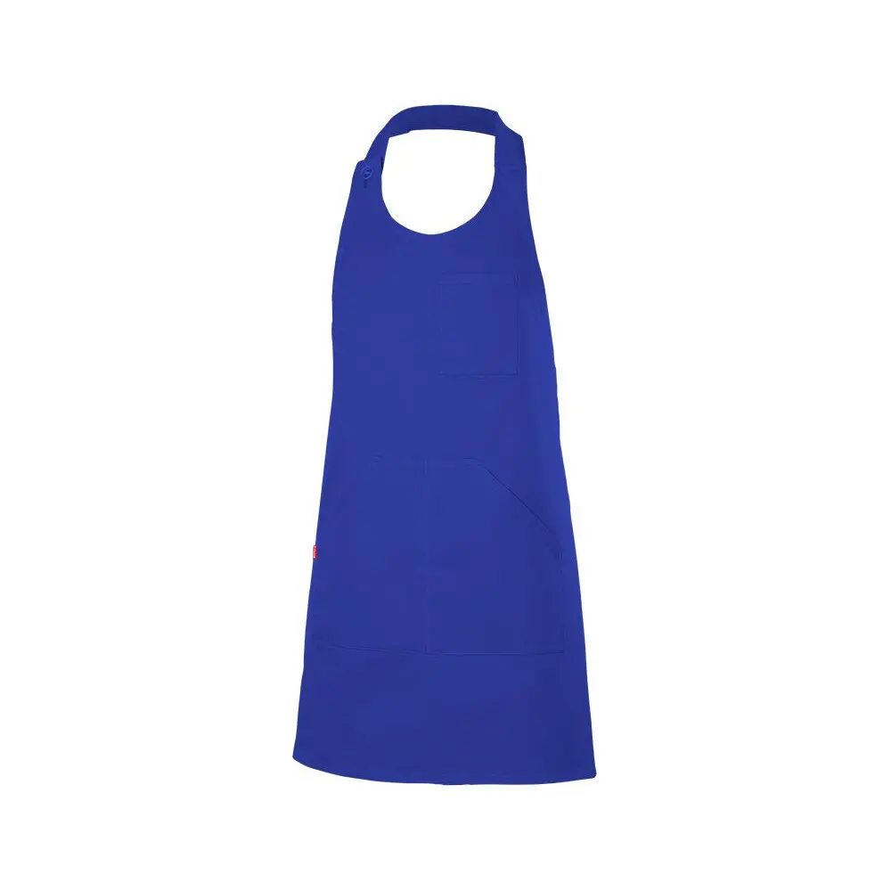 Velilla Unisex Bleu Buttoned Bib Apron