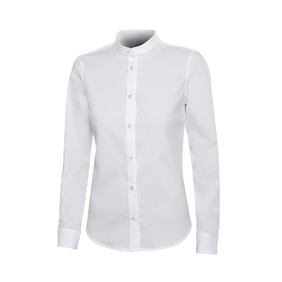 Camicia a maniche lunghe con colletto Mao donna