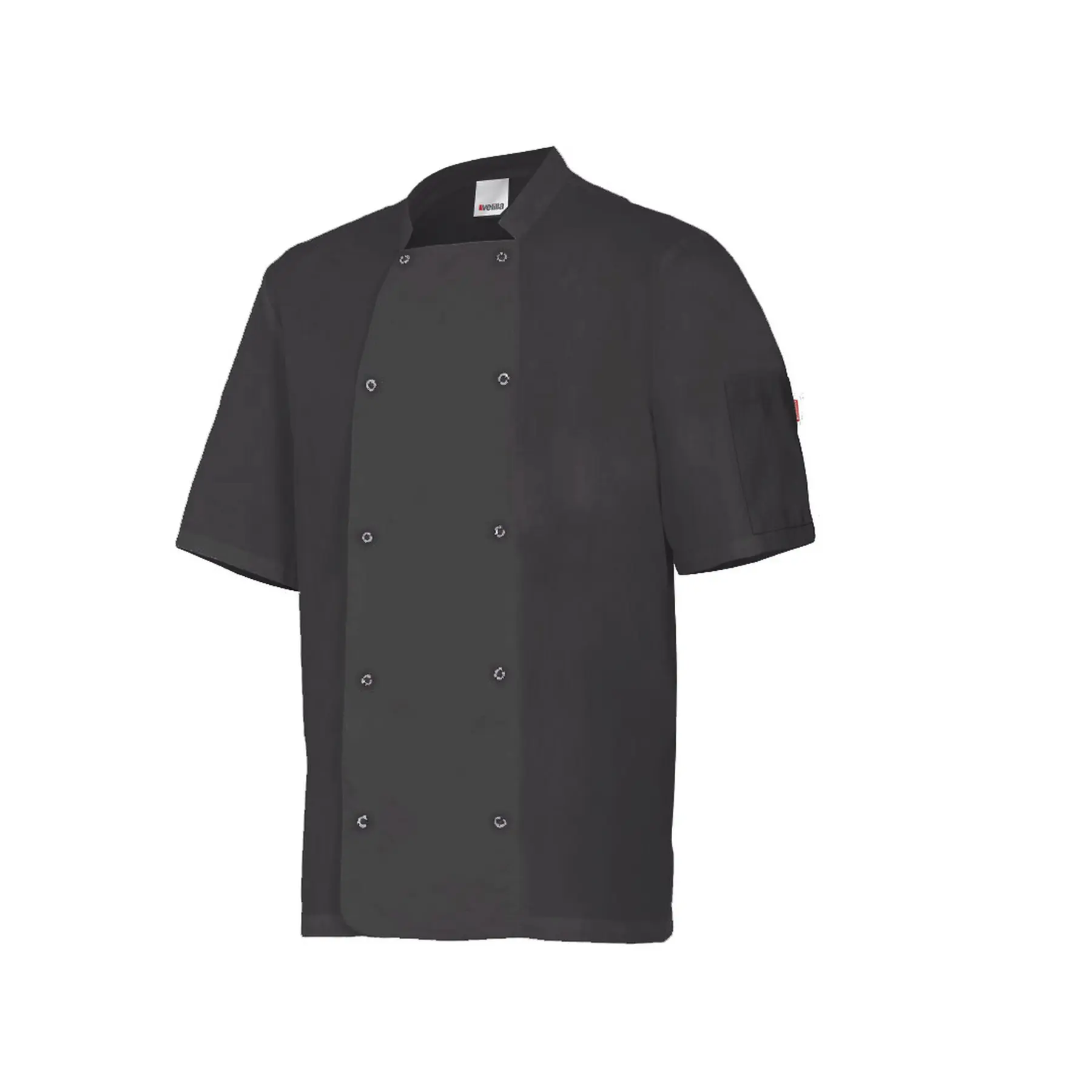 Image of Kochjacke mit kurzen Ärmeln und Druckknöpfen Velilla