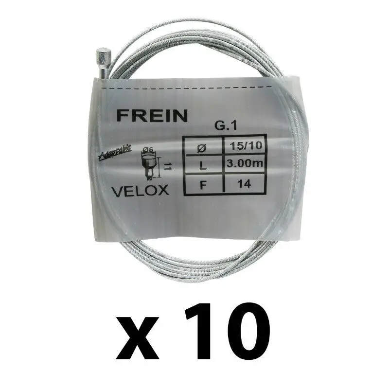 Velo Store - UK Box of 10 brake cables for road-city bikes Velox 3.00 m | Extra 10% off with Subscription, Postage £16.79 to UK Fedex.