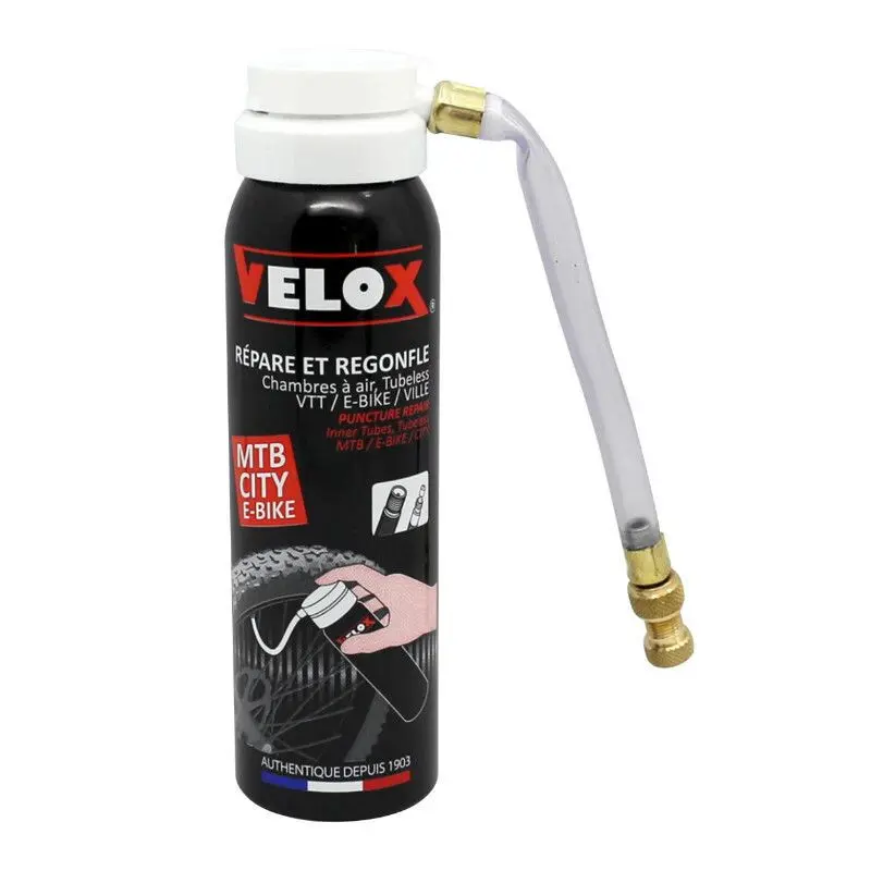 Velo Store - UK Puncture spray vae-e-bike-vtt Velox Presta Schrader | Extra 10% off with Subscription, Postage £16.79 to UK Fedex.