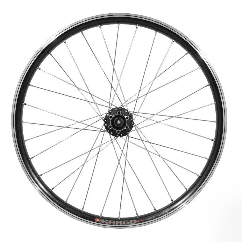 Image of MTB-Fahrradvorderrad Disc Aluminium doppelwandig Nabe shimano Disc 6 Loch Blockierung (verstärkt) Speiche Edelstahl Velox Kargo - Vae - E-Bike M475